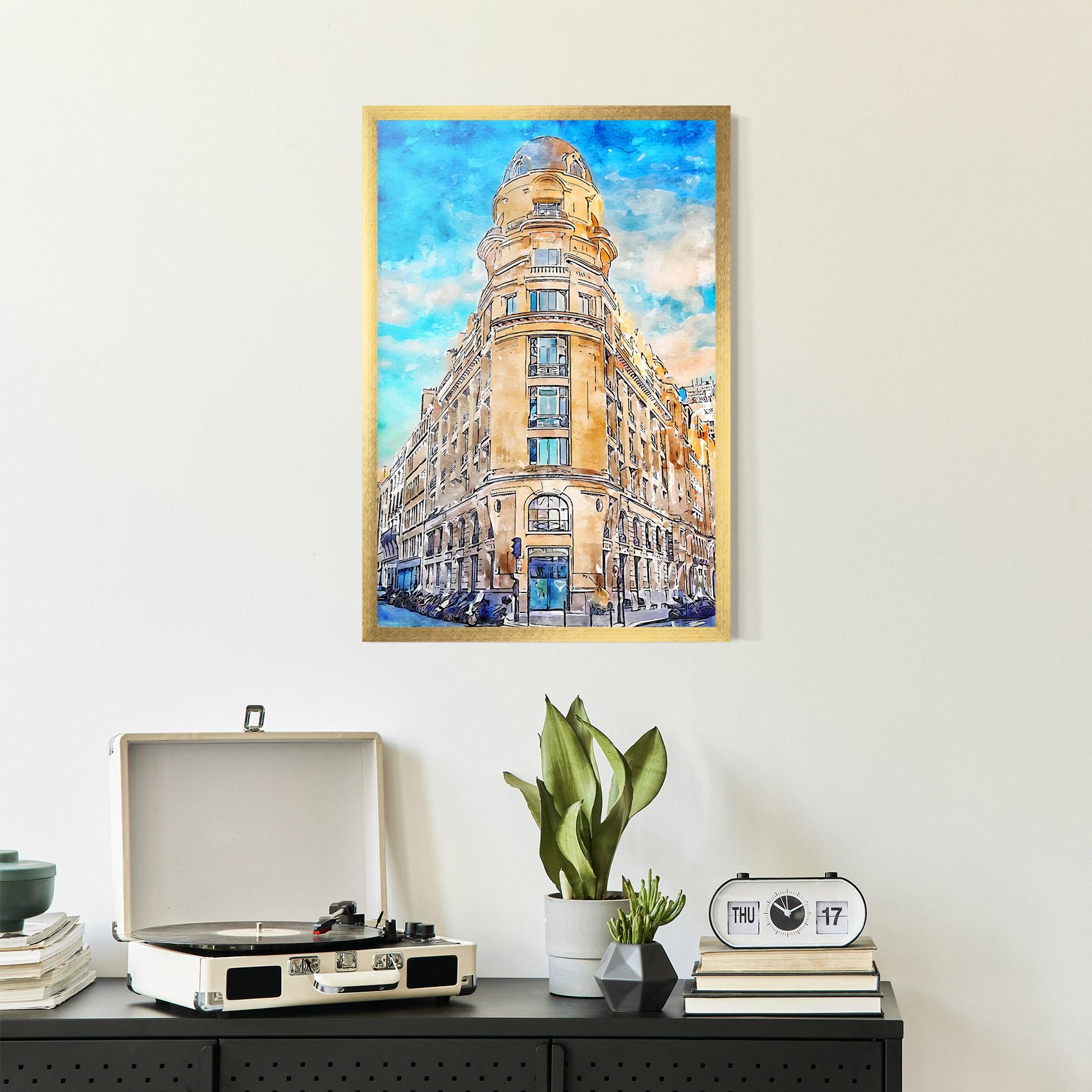 Keretezett Poszter Paris Painting mockup 2