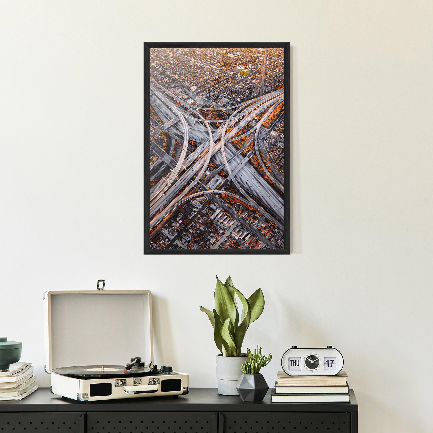 Keretezett Poszter Big Road City mockup 2