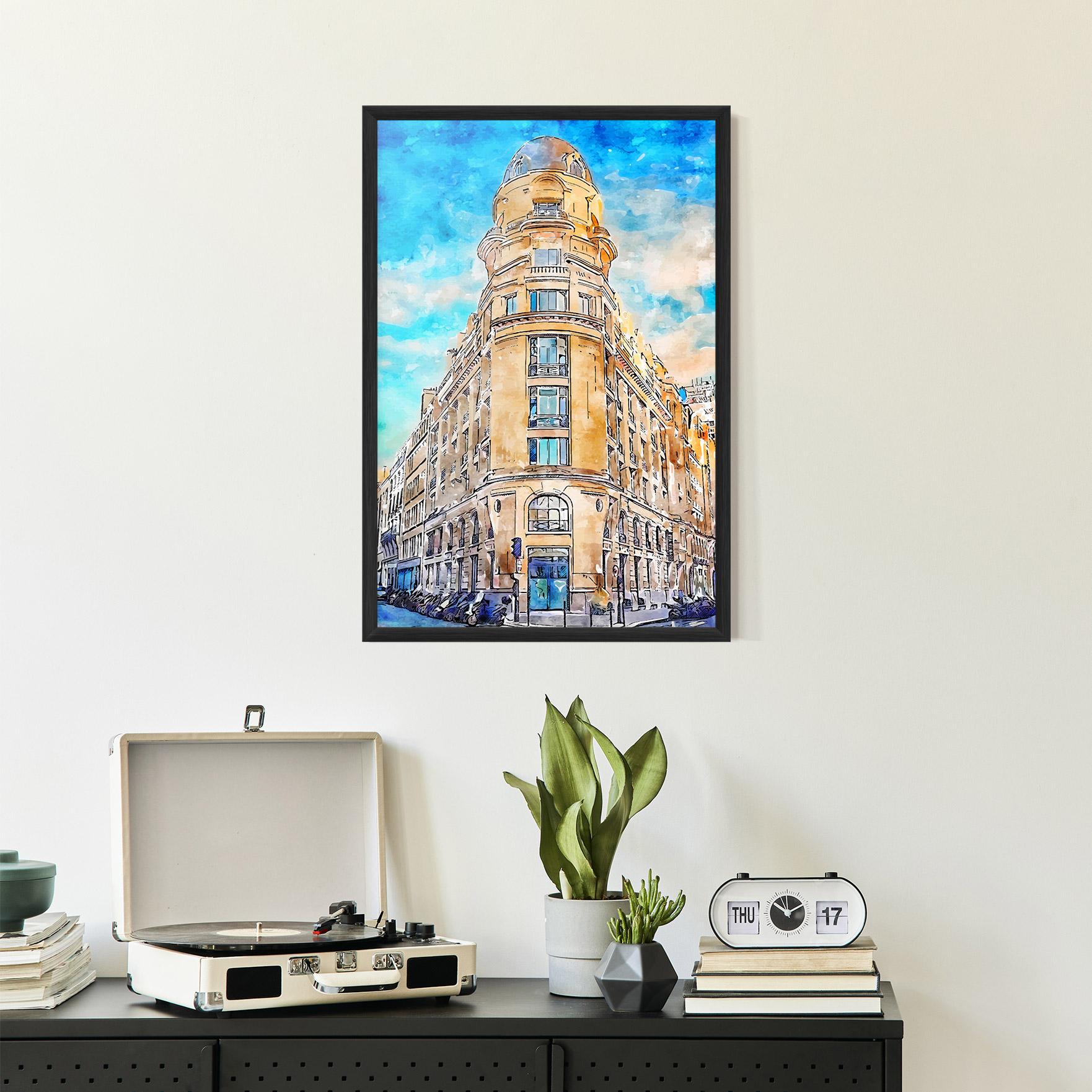 Keretezett Poszter Paris Painting mockup 2