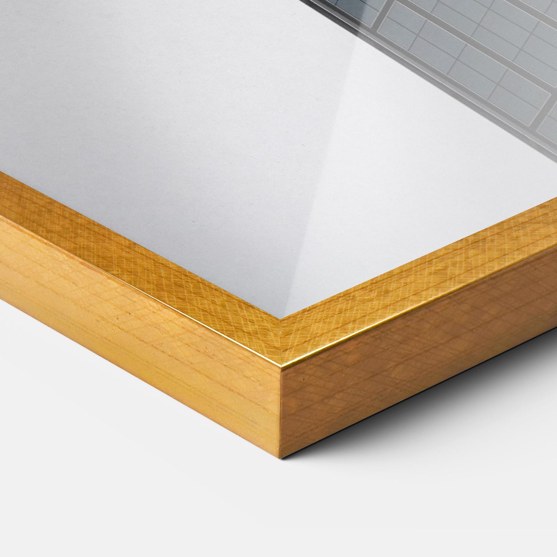 Keretezett Poszter Foggy High Building mockup 3