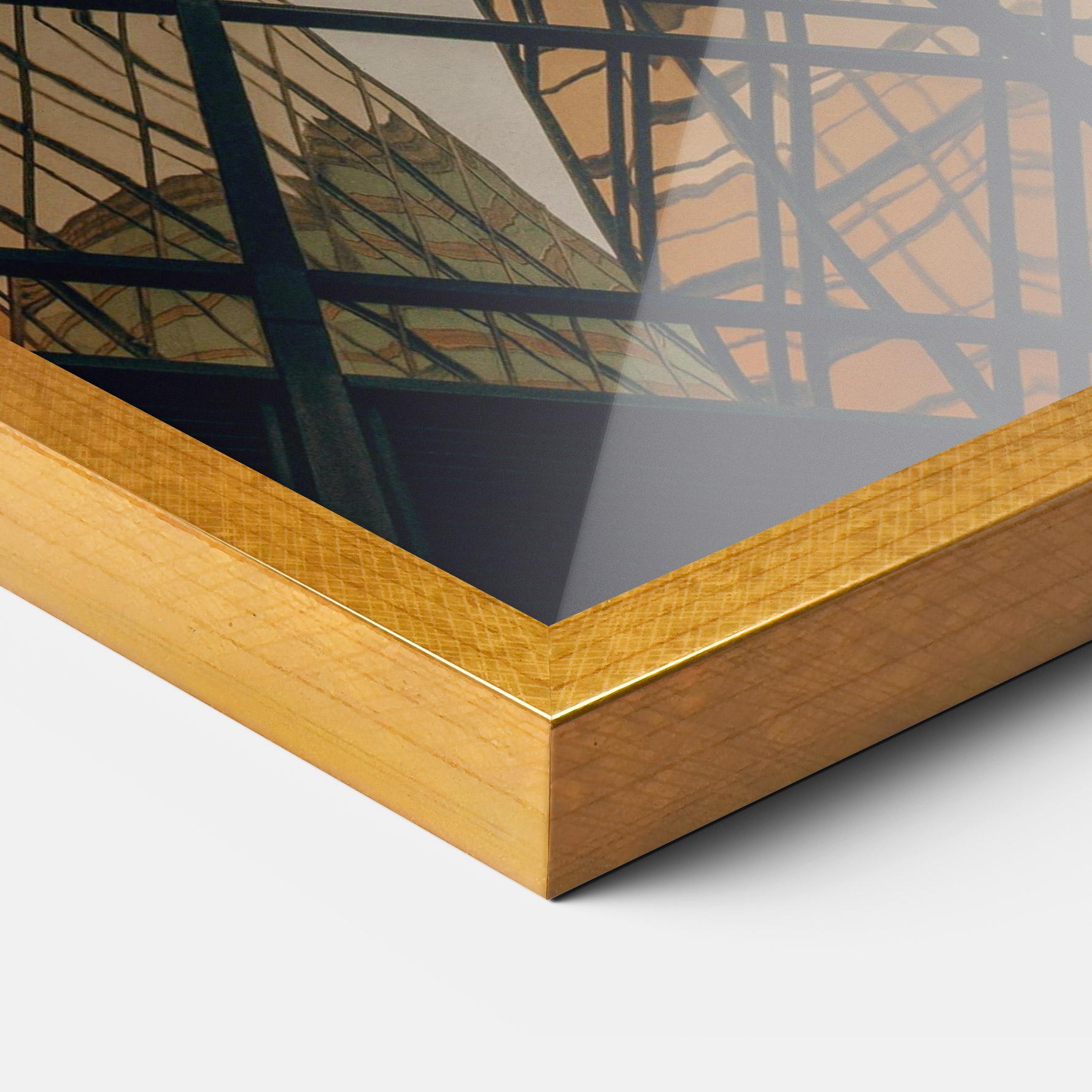 Keretezett Poszter Orange Glass Building mockup 3