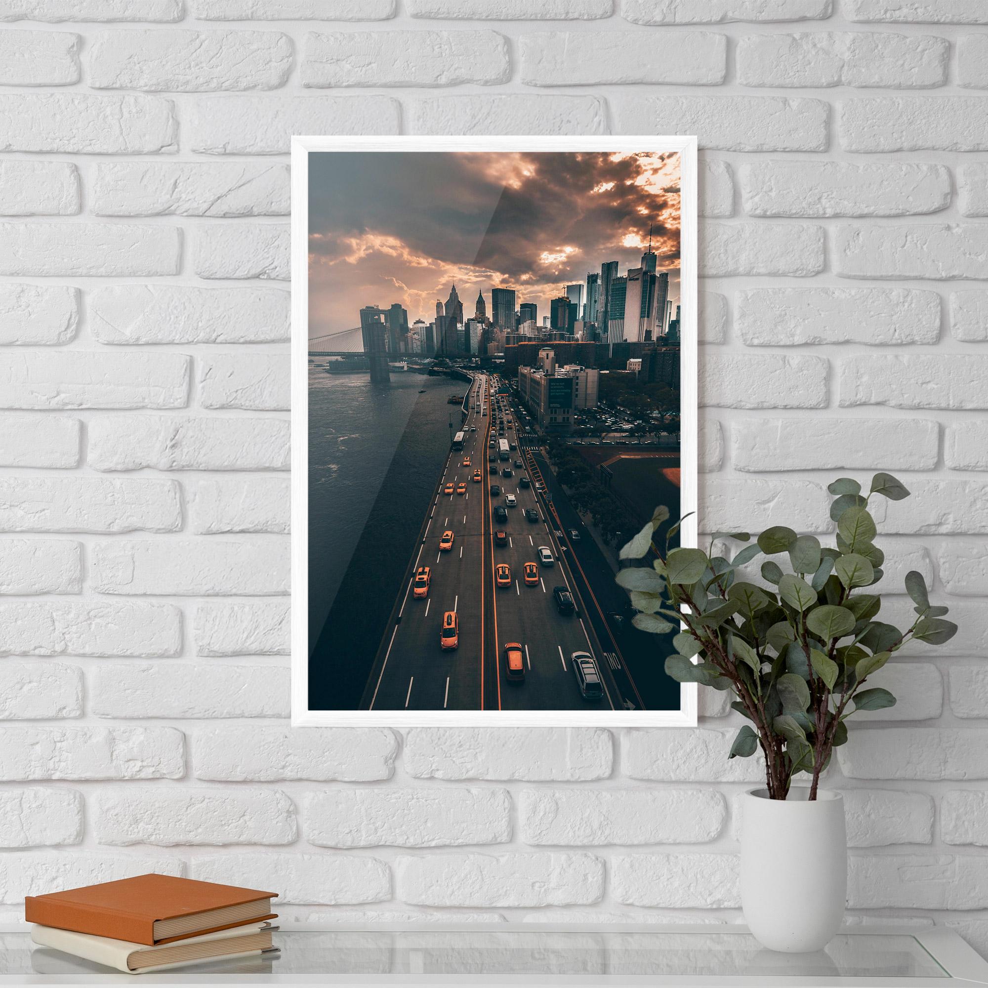 Keretezett Poszter Above City mockup 5