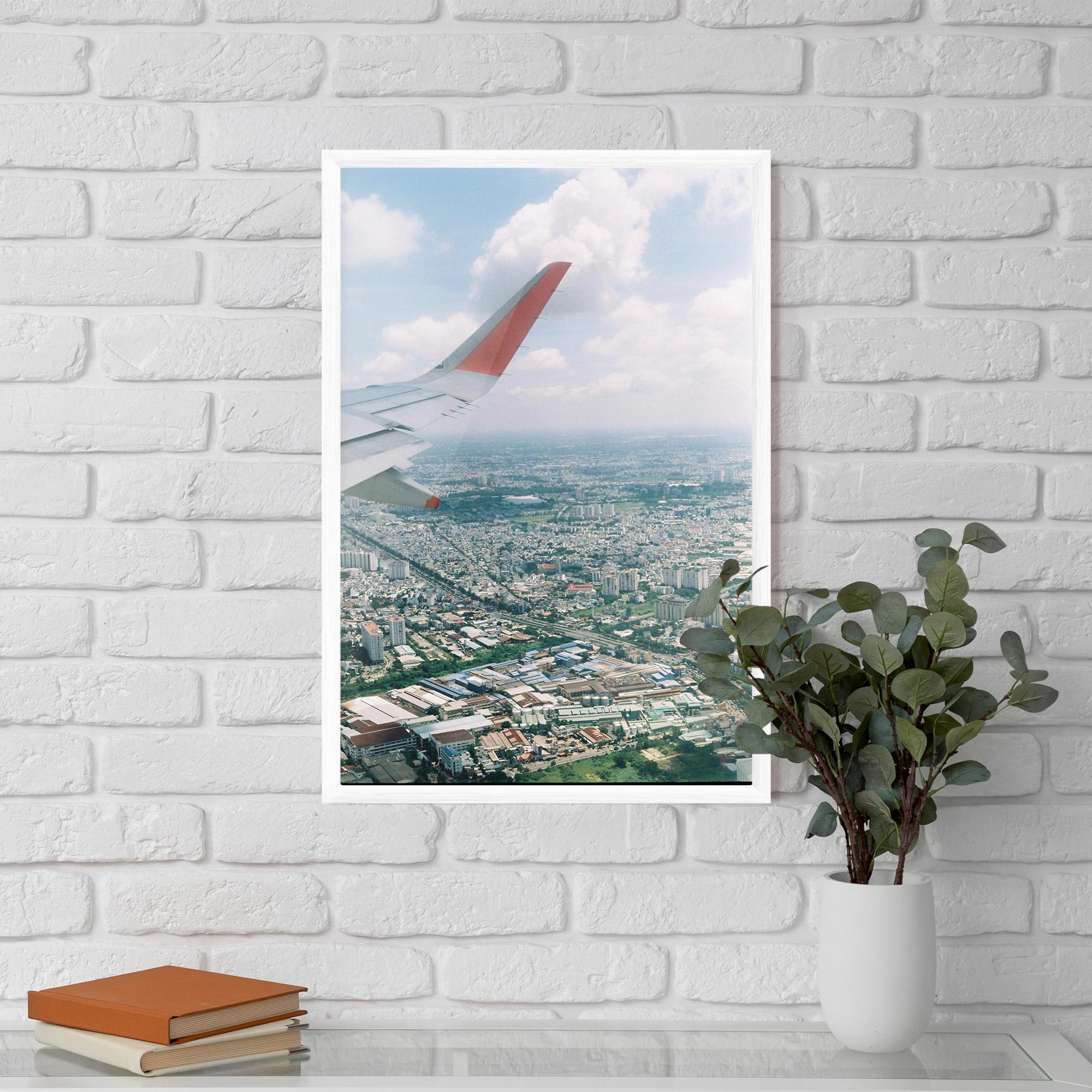 Keretezett Poszter Airplane View mockup 5