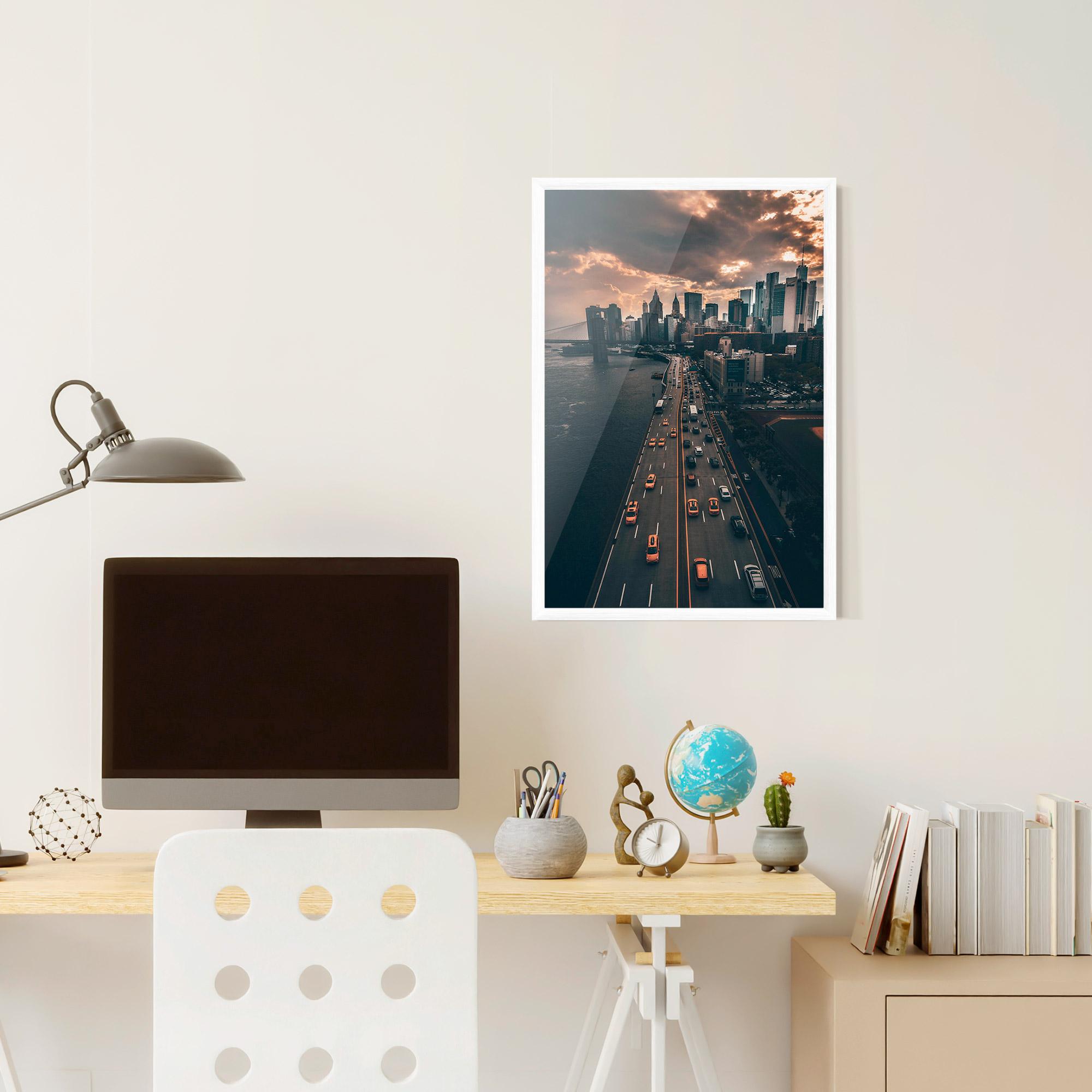 Keretezett Poszter Above City mockup 6