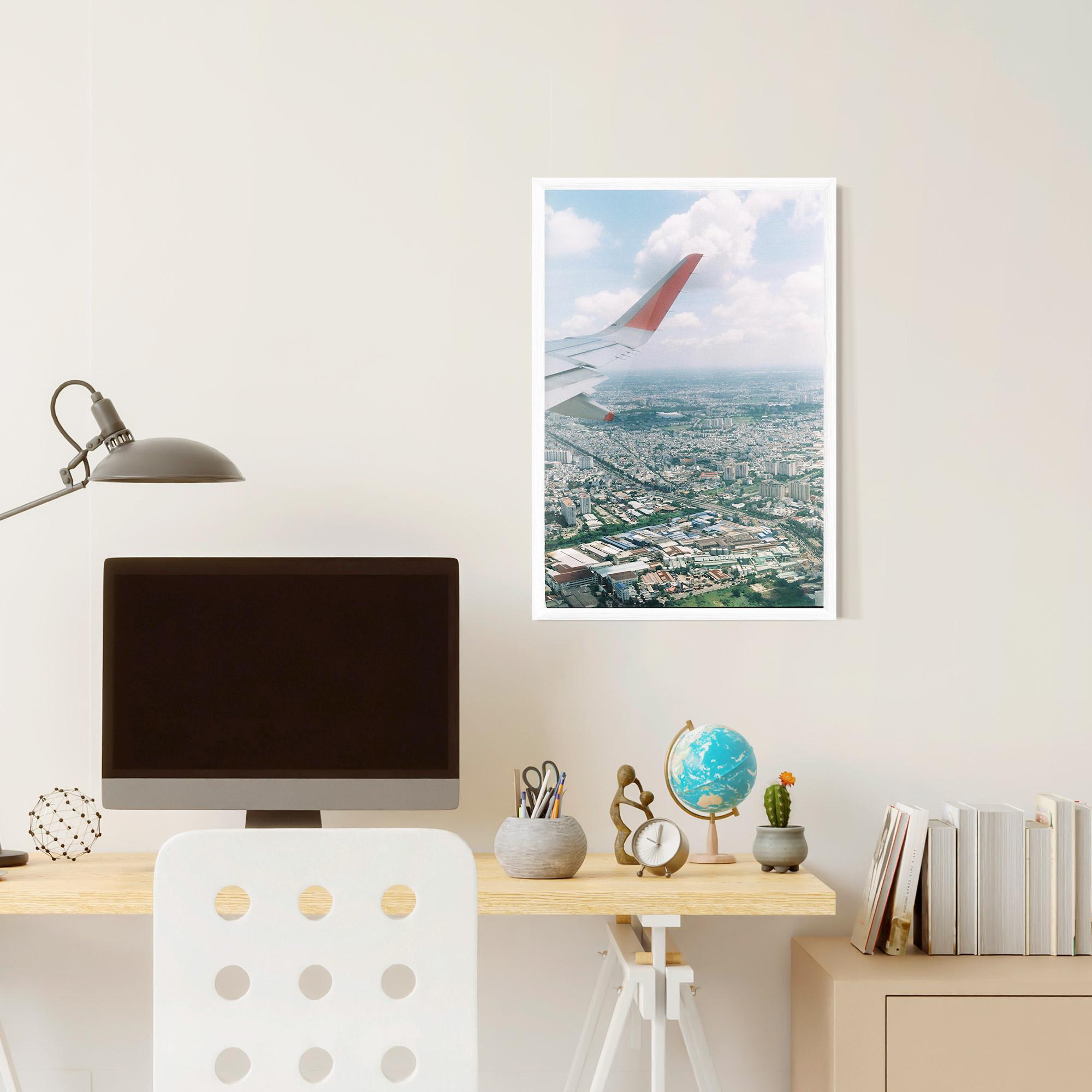 Keretezett Poszter Airplane View mockup 6