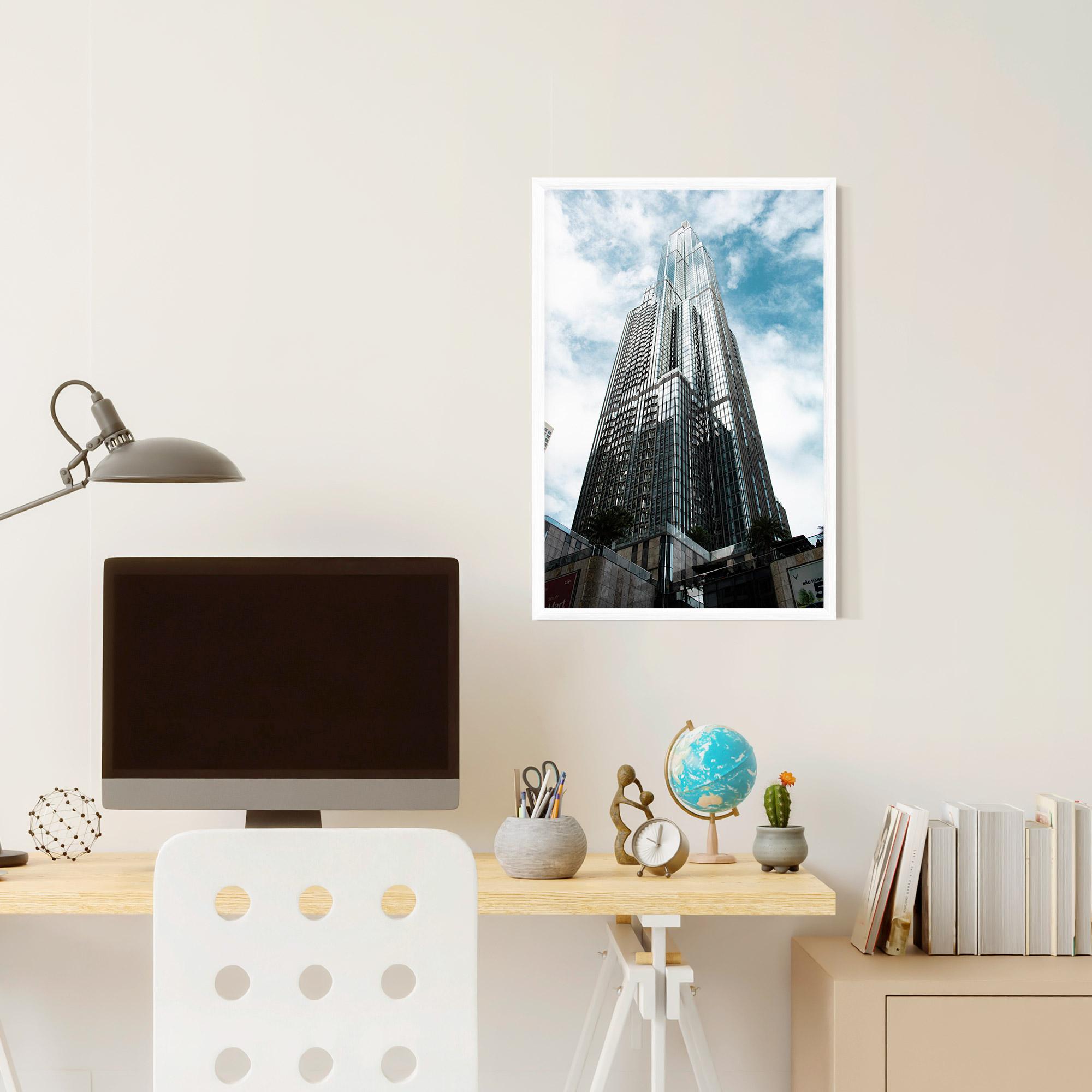 Keretezett Poszter High Building Sky mockup 6