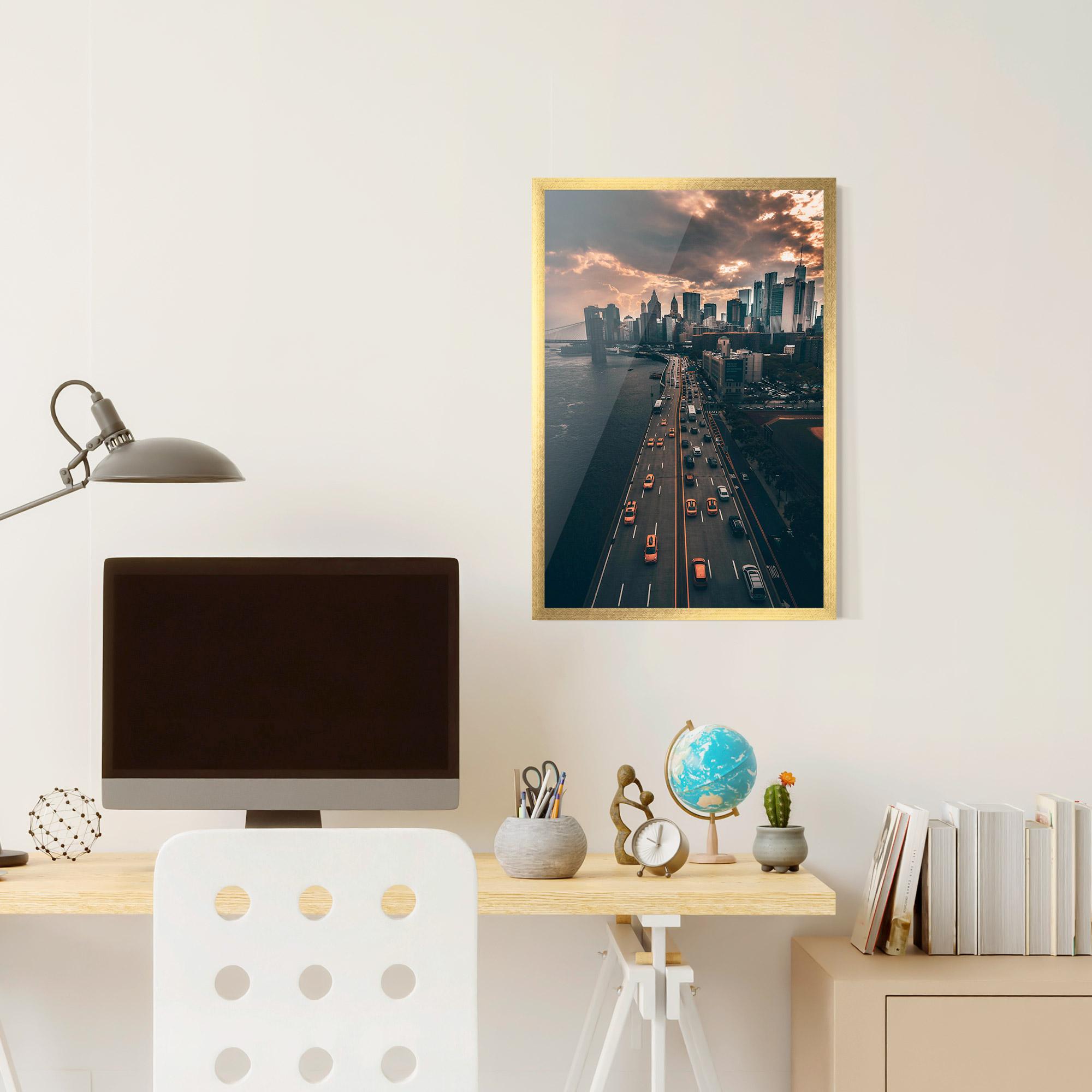 Keretezett Poszter Above City mockup 6