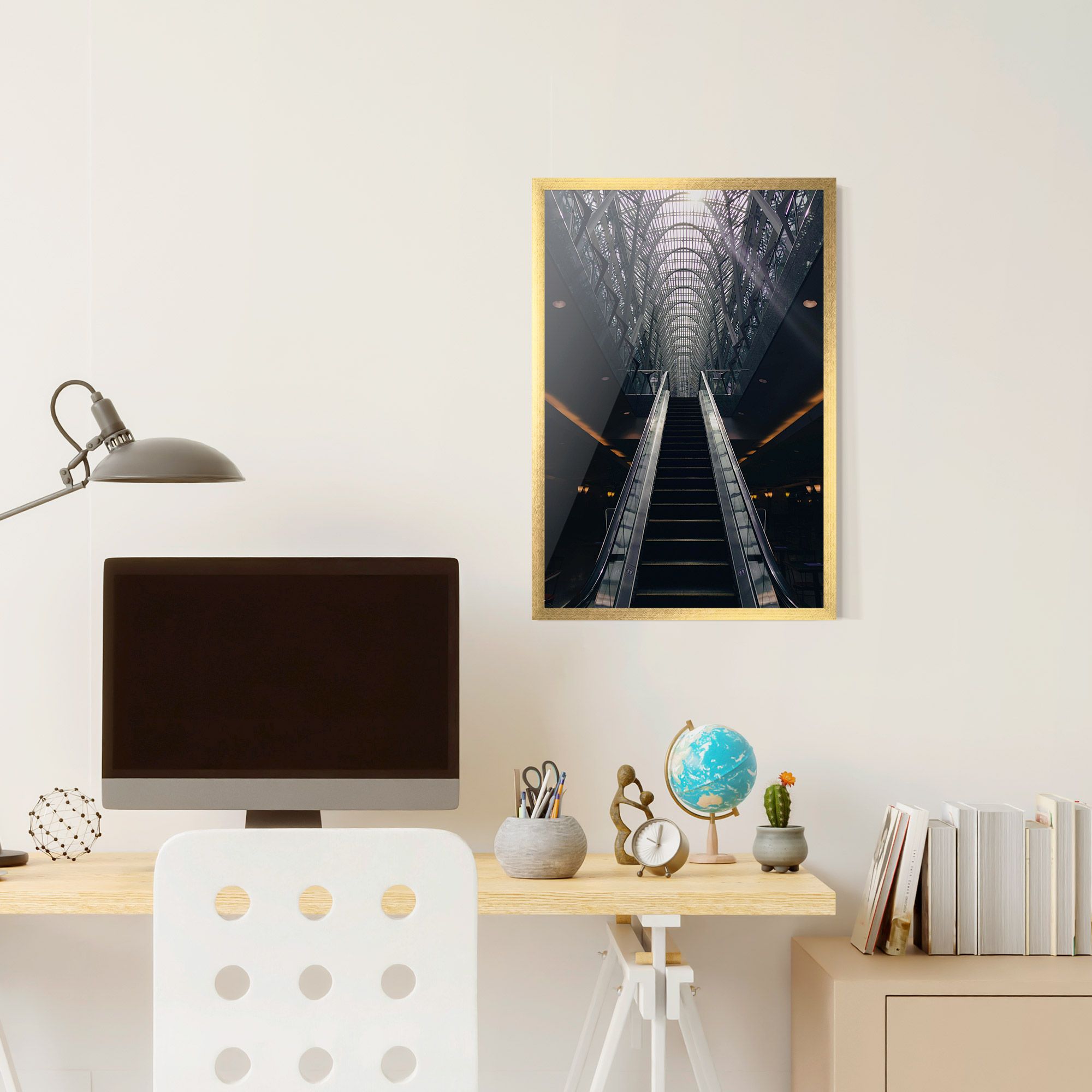 Grey Stairs Building mockup 6