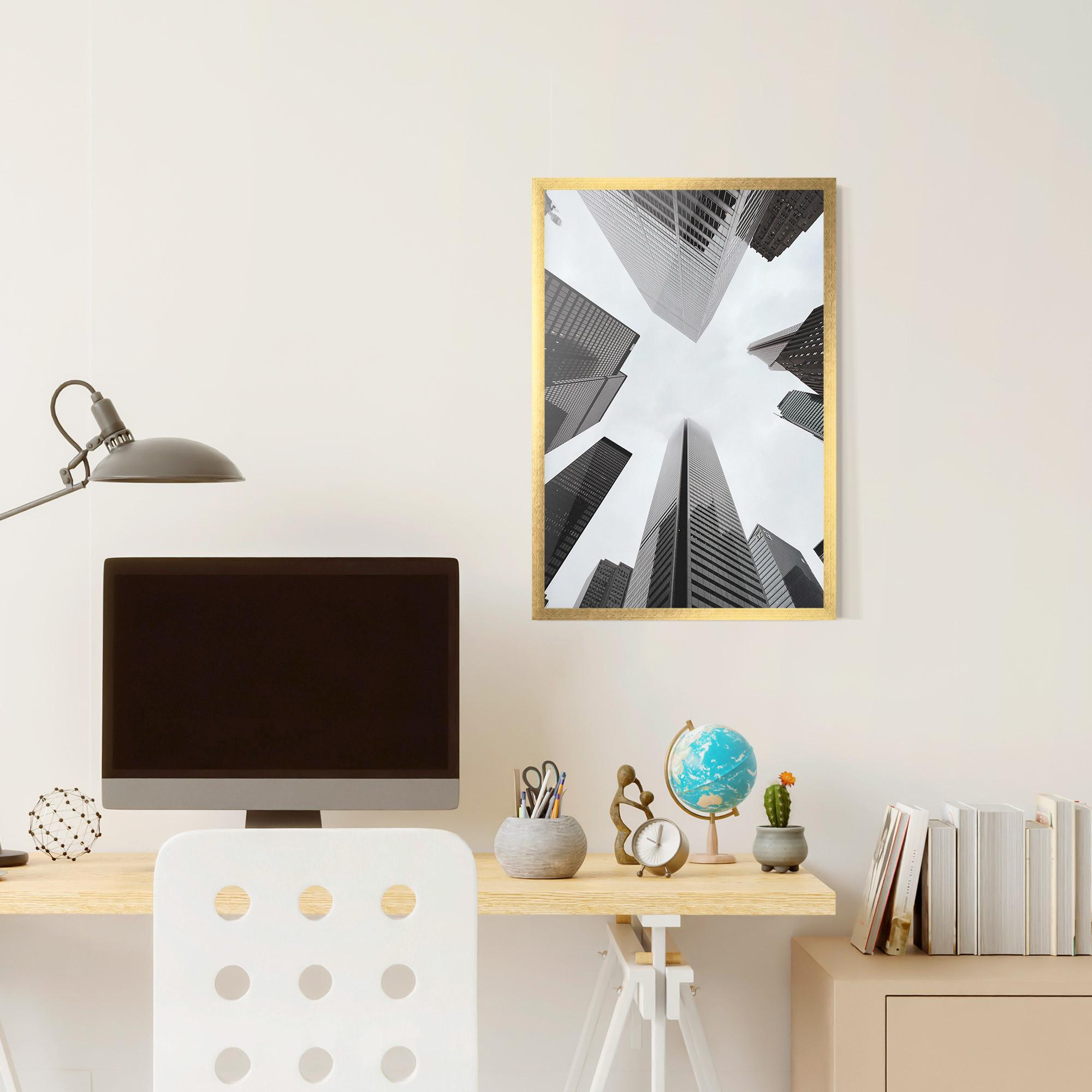 Keretezett Poszter High Grey Building mockup 6