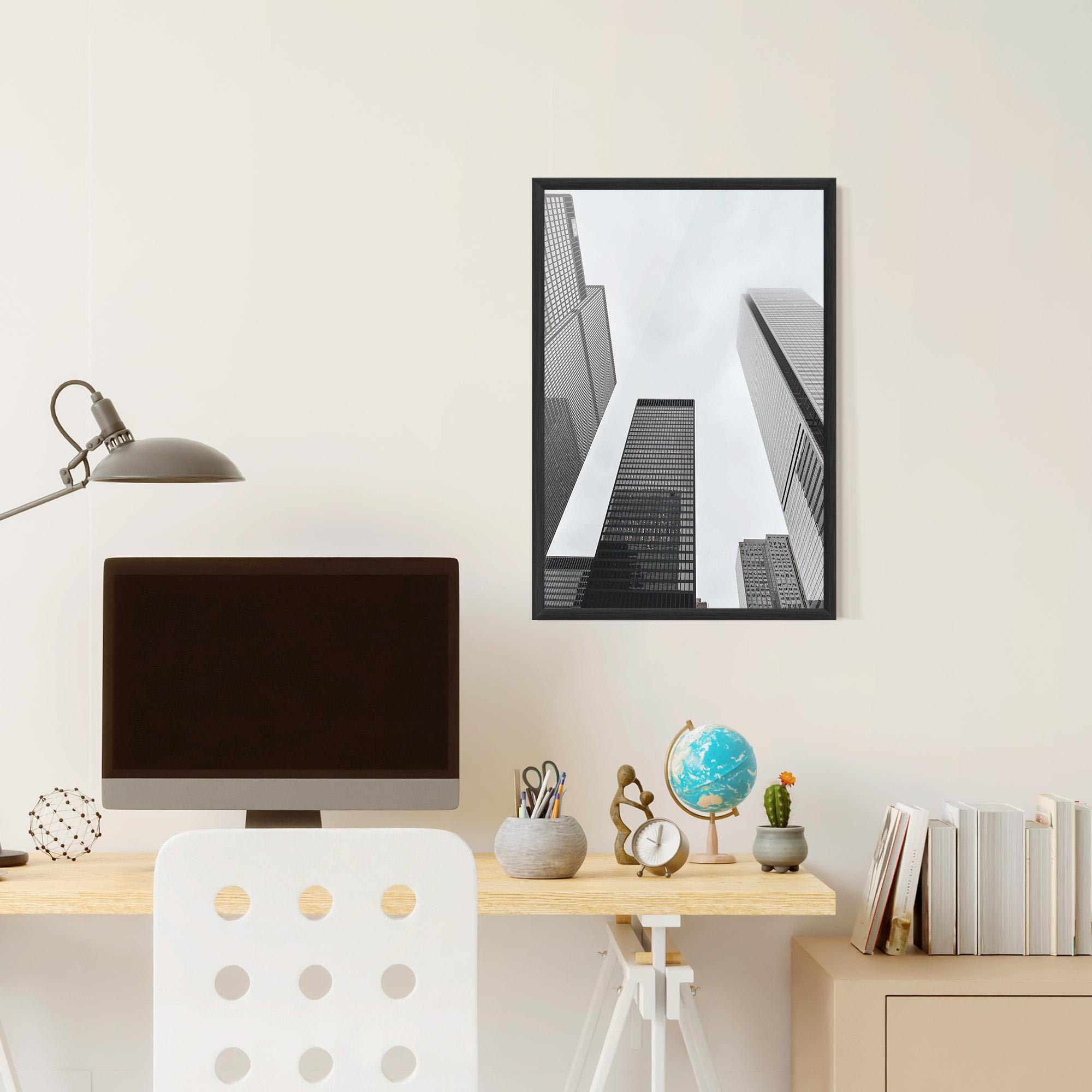 Keretezett Poszter Grey High Building mockup 6