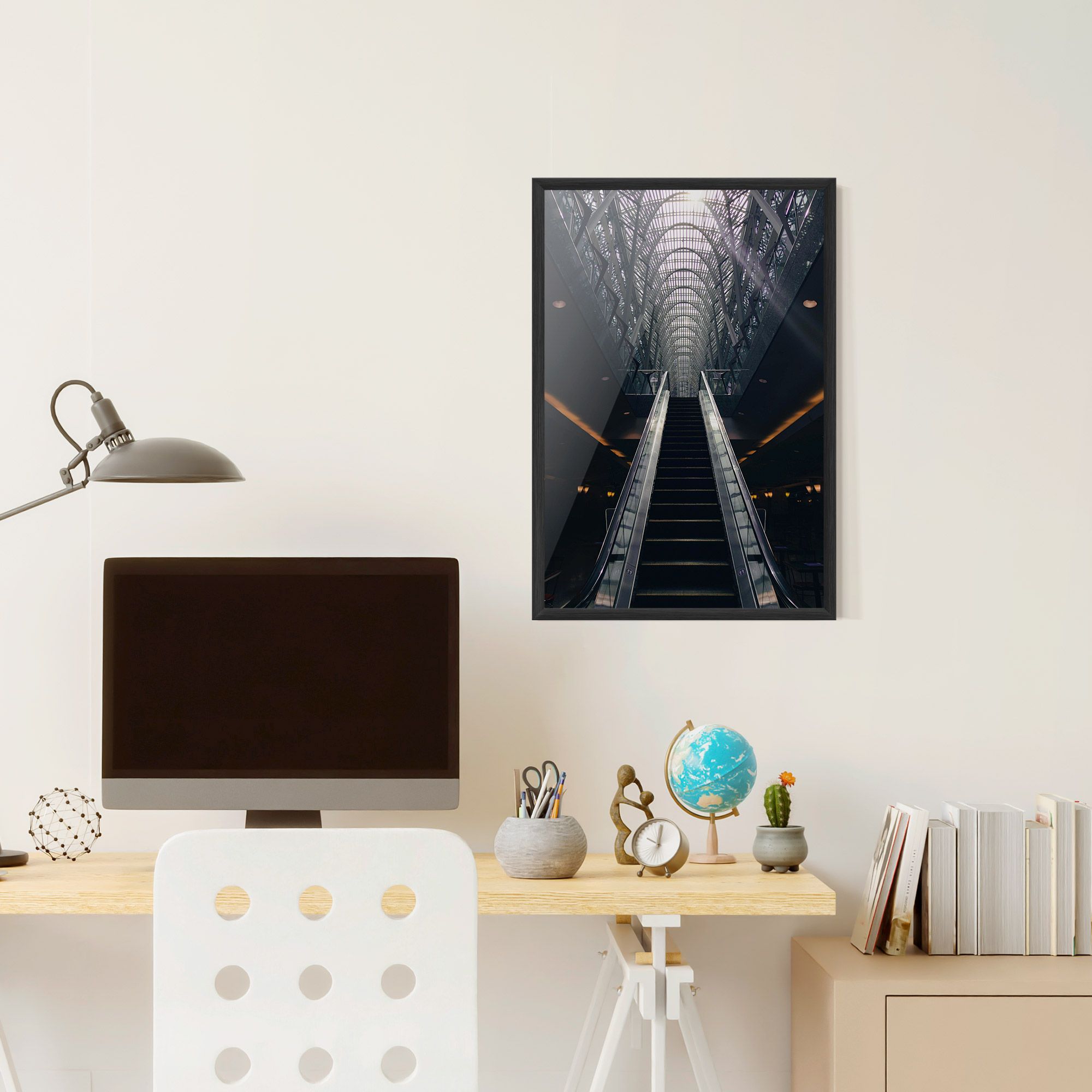 Grey Stairs Building mockup 6