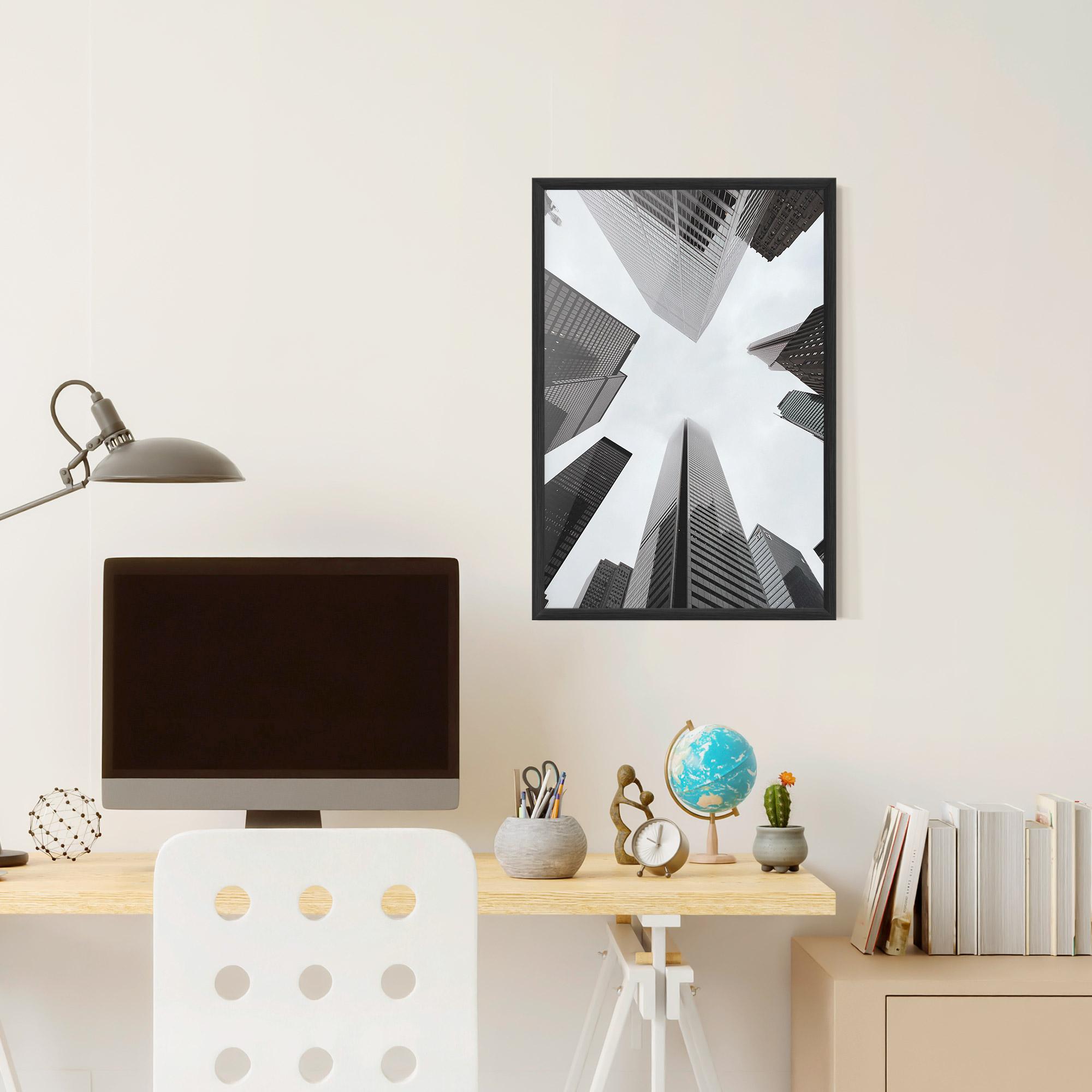 Keretezett Poszter High Grey Building mockup 6