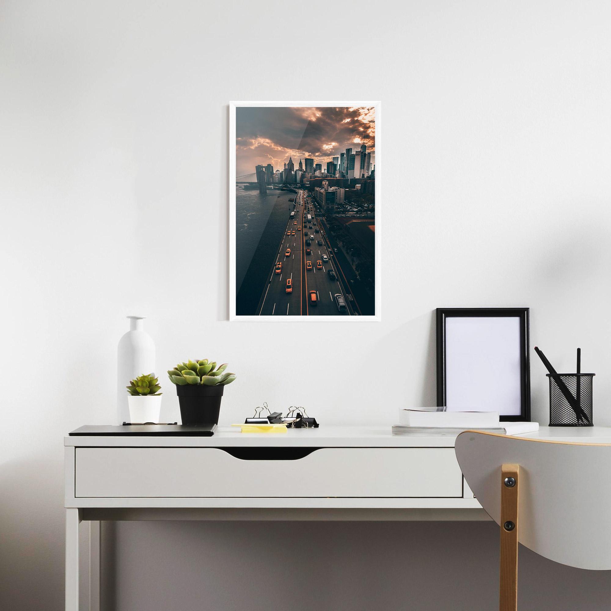 Keretezett Poszter Above City mockup 7