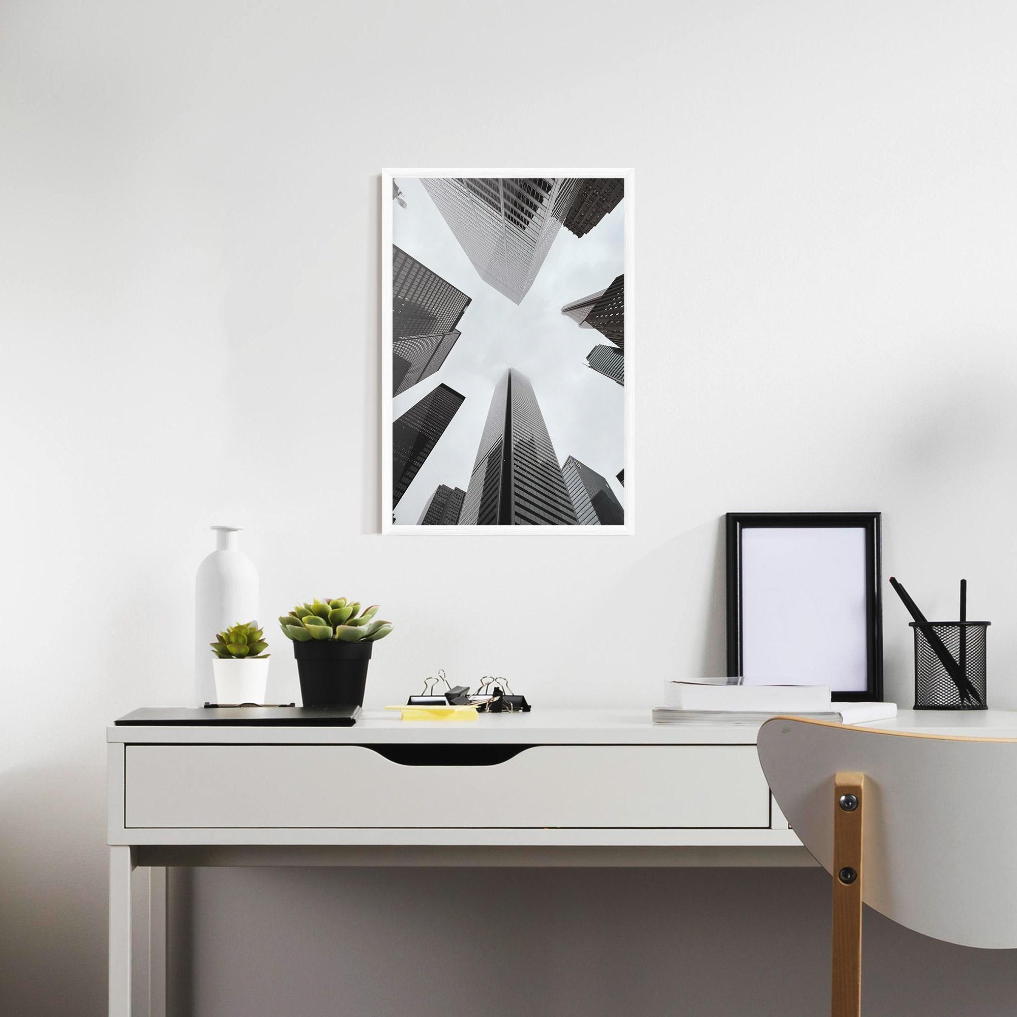 Keretezett Poszter High Grey Building mockup 7