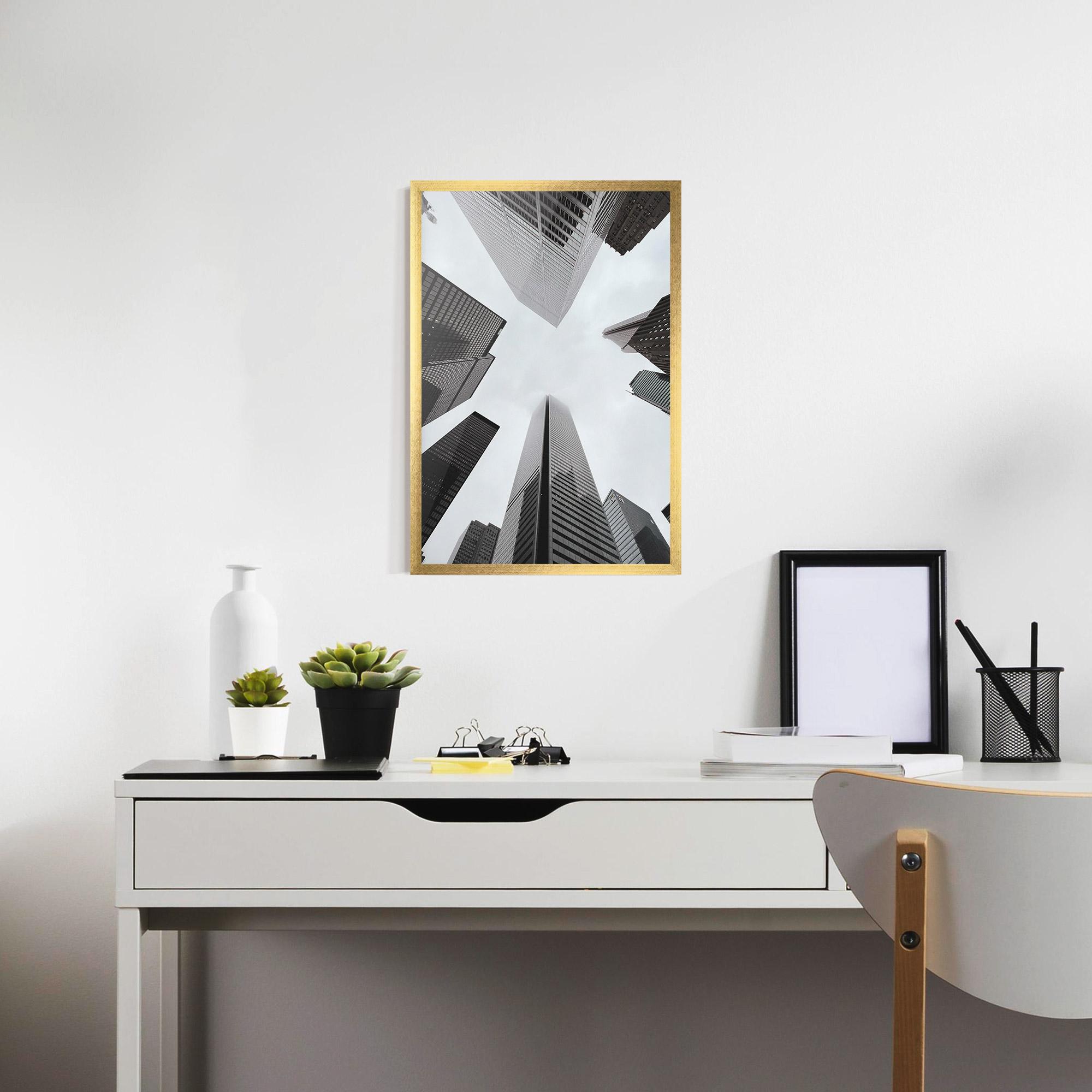 Keretezett Poszter High Grey Building mockup 7