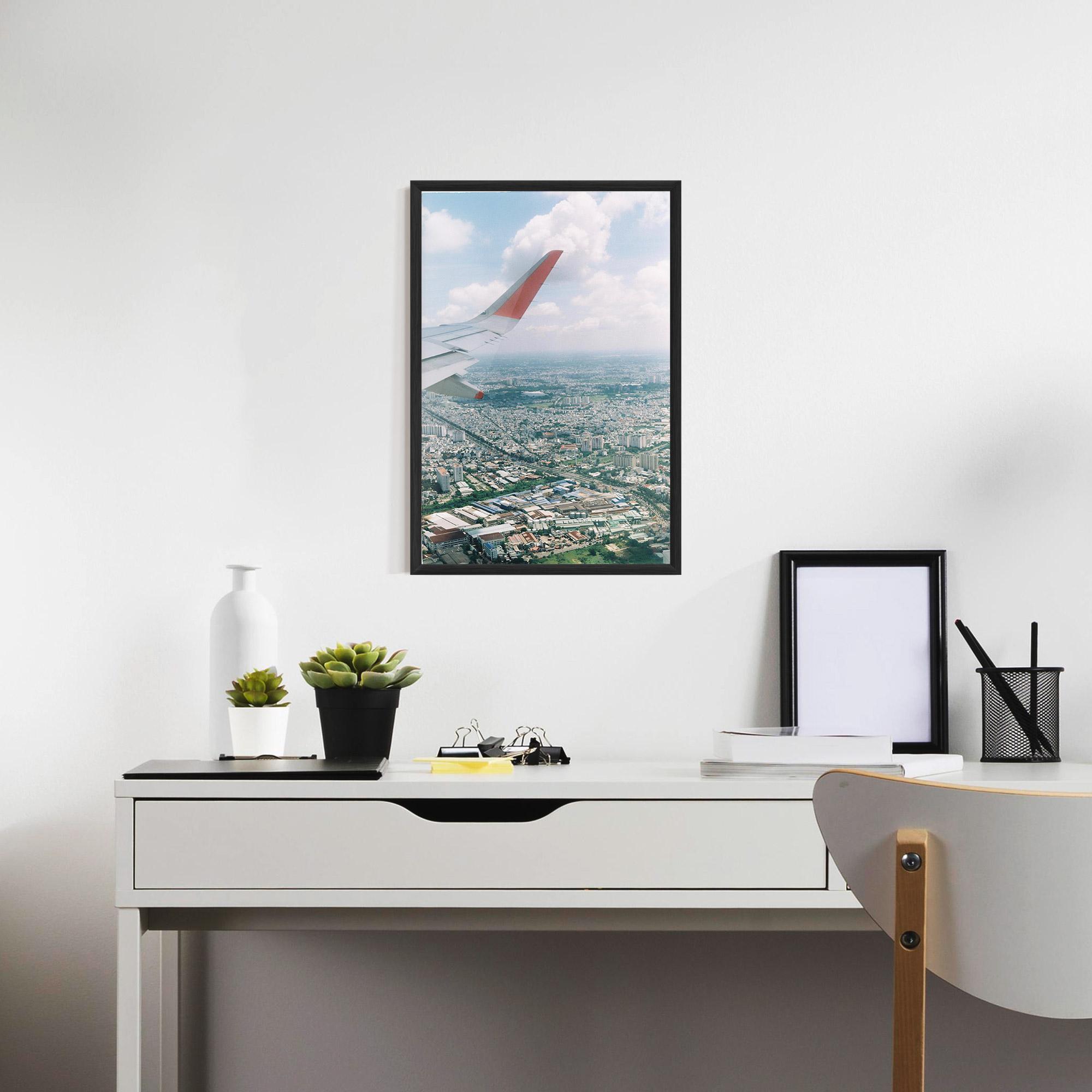 Keretezett Poszter Airplane View mockup 7