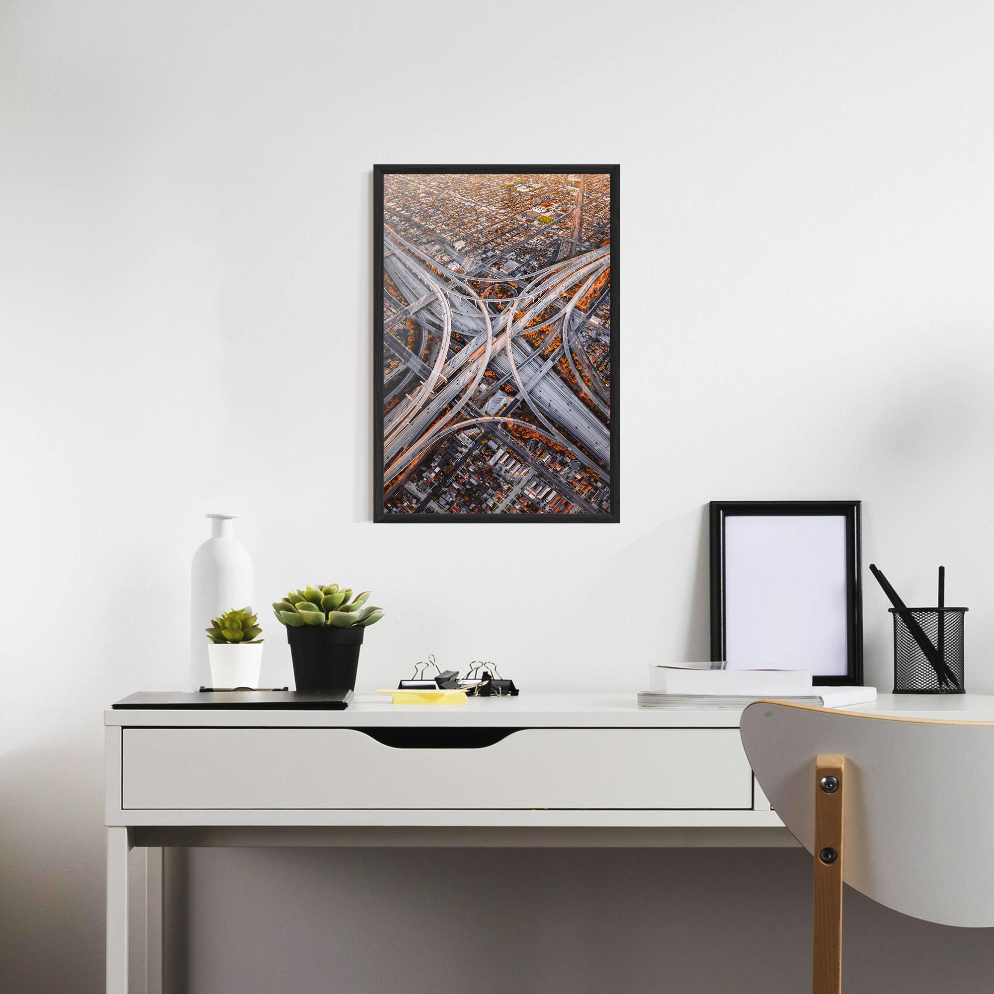 Keretezett Poszter Big Road City mockup 7