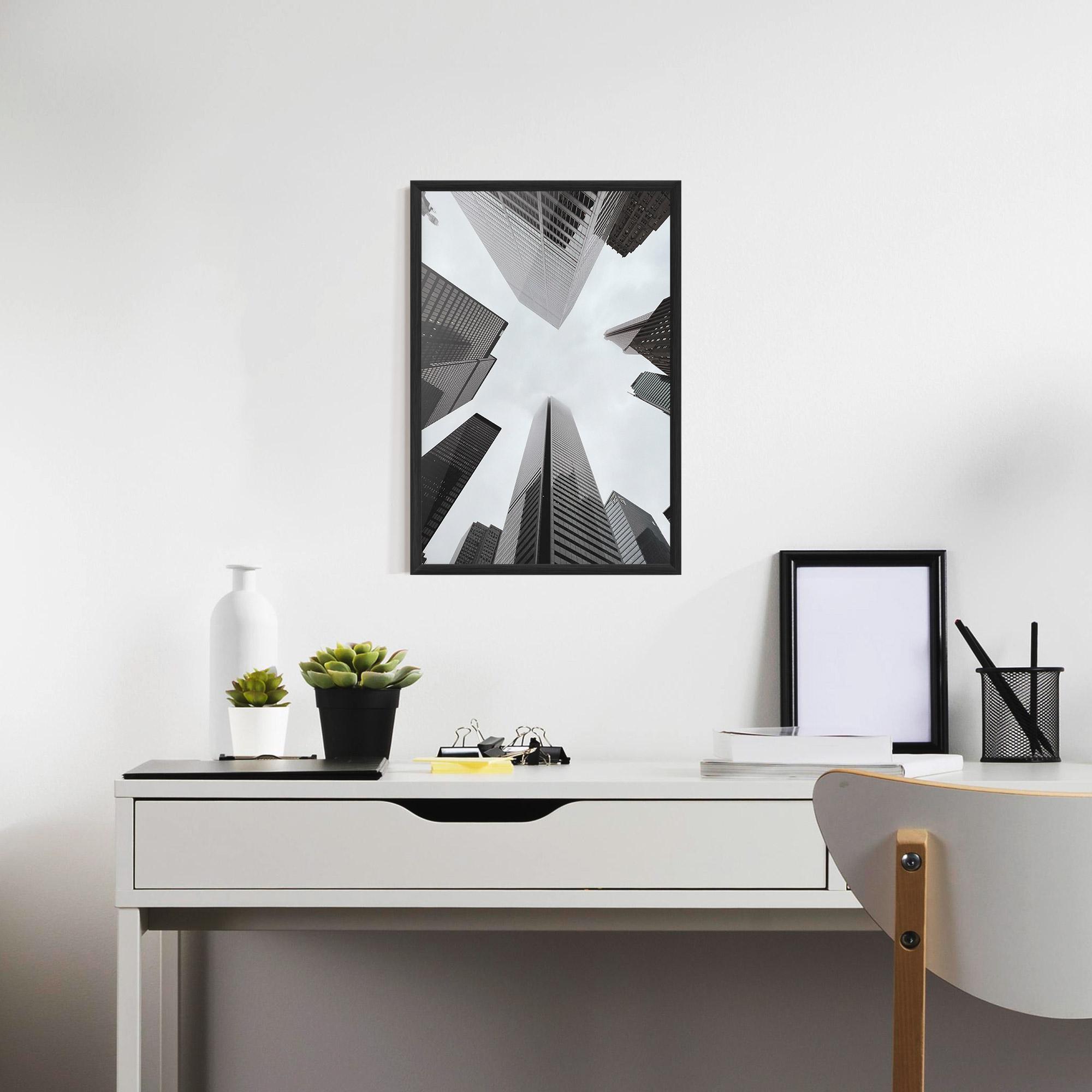 Keretezett Poszter High Grey Building mockup 7