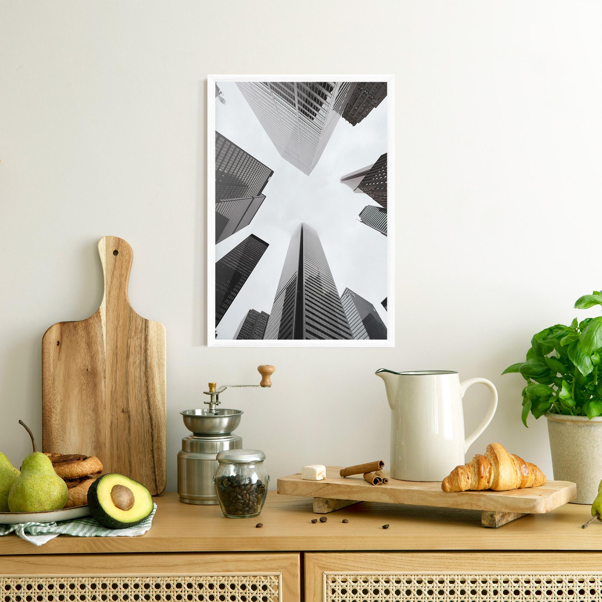 Keretezett Poszter High Grey Building mockup 8