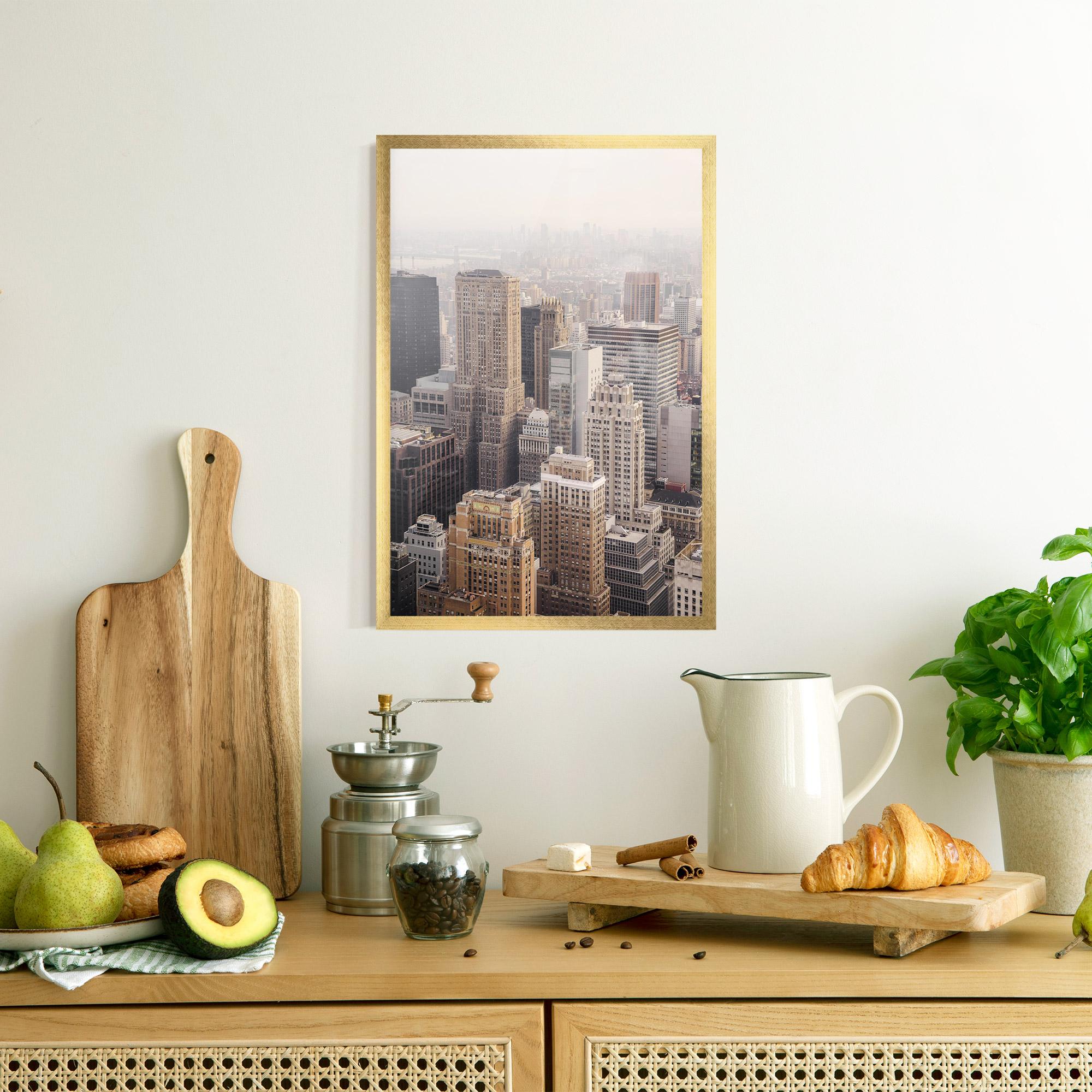 Keretezett Poszter Cream Tower mockup 8