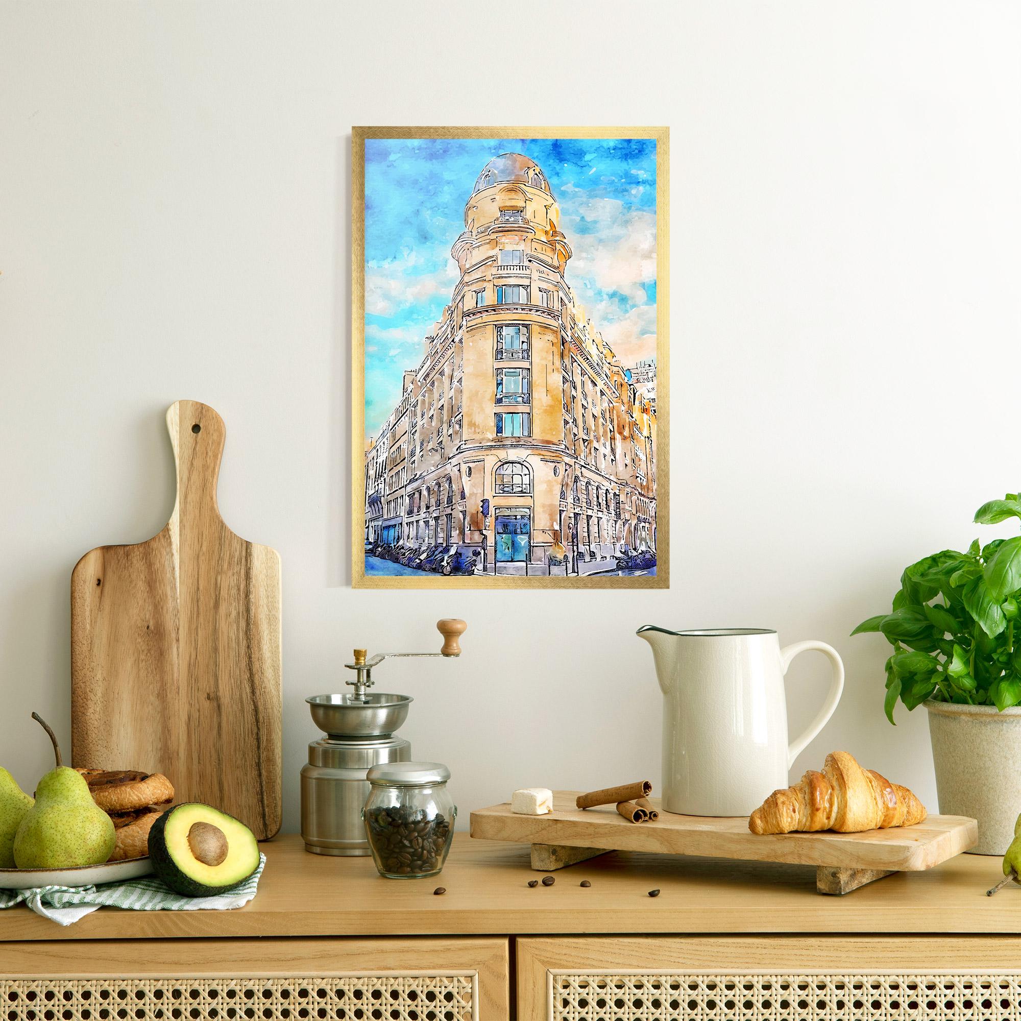 Keretezett Poszter Paris Painting mockup 8