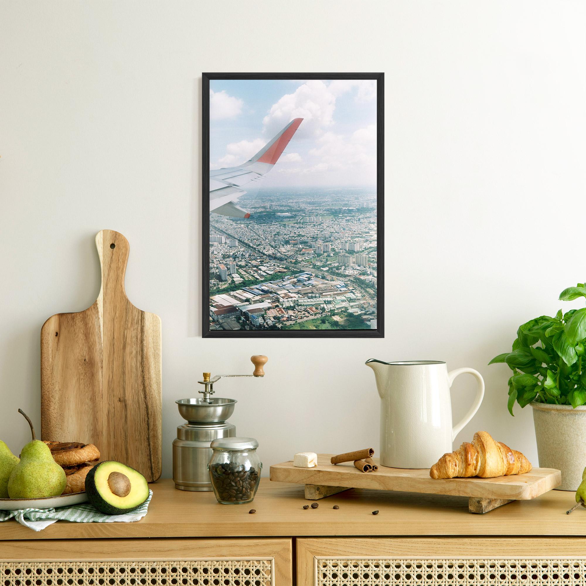 Keretezett Poszter Airplane View mockup 8