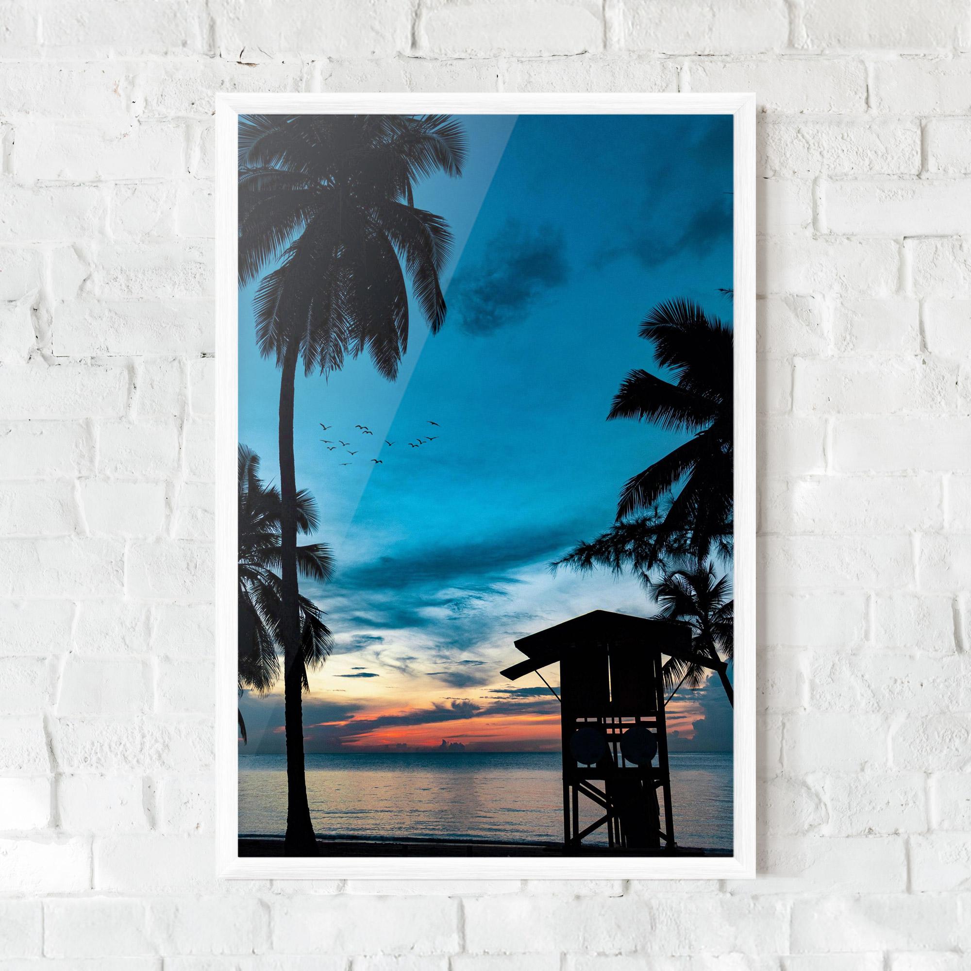 Keretezett Poszter Palm Shilouette mockup 0