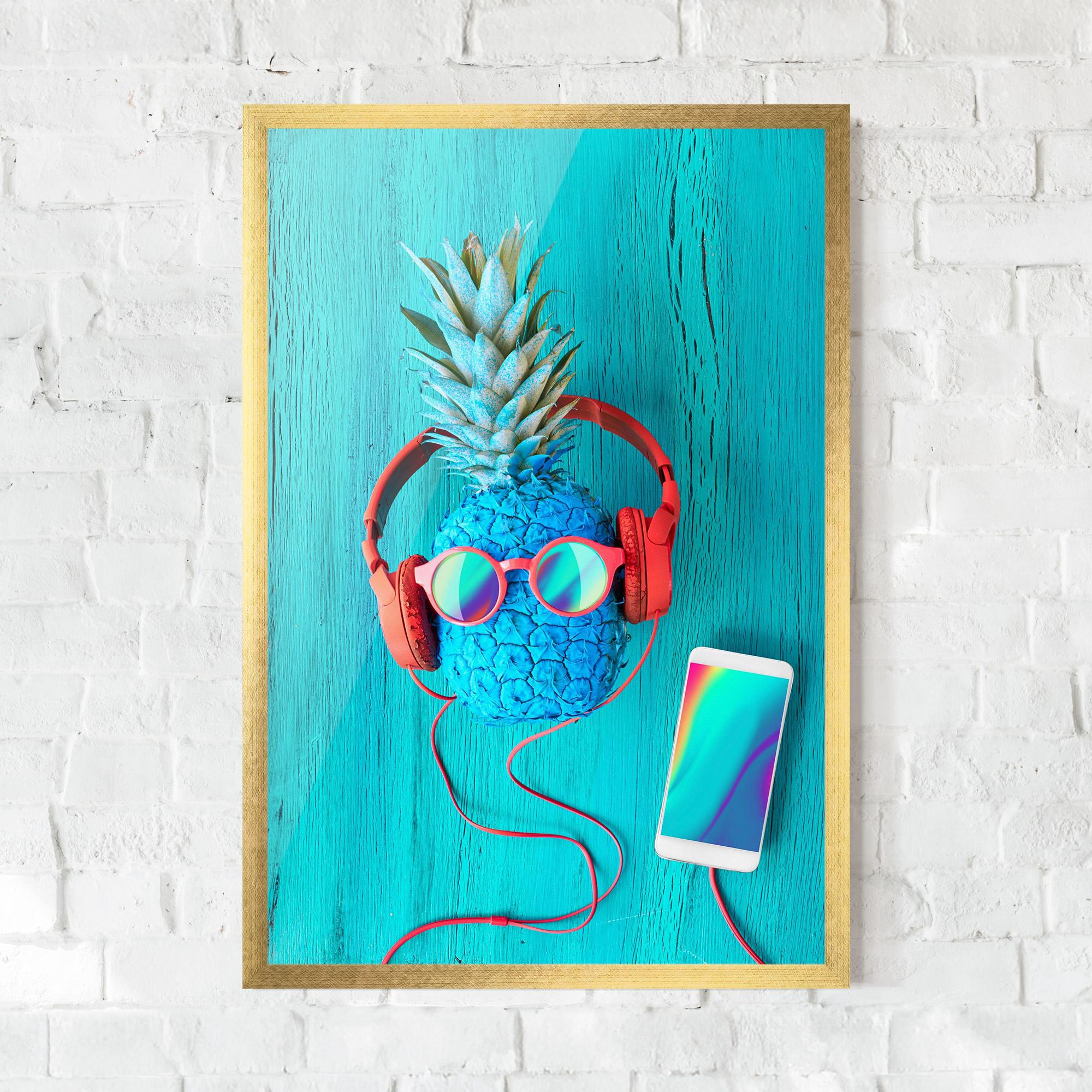 Keretezett Poszter Blue Pineapple mockup 0