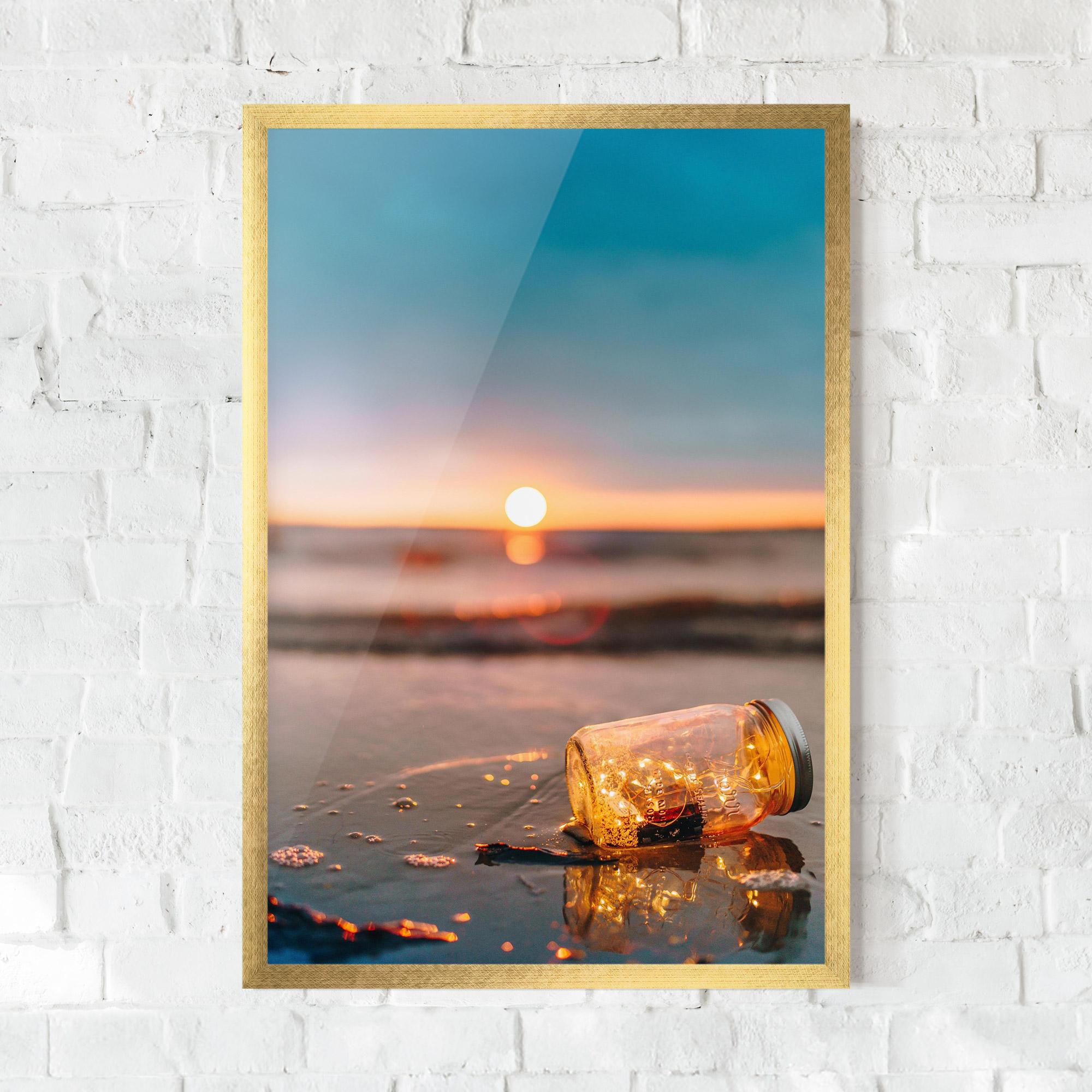 Keretezett Poszter Jar With Lights mockup 0