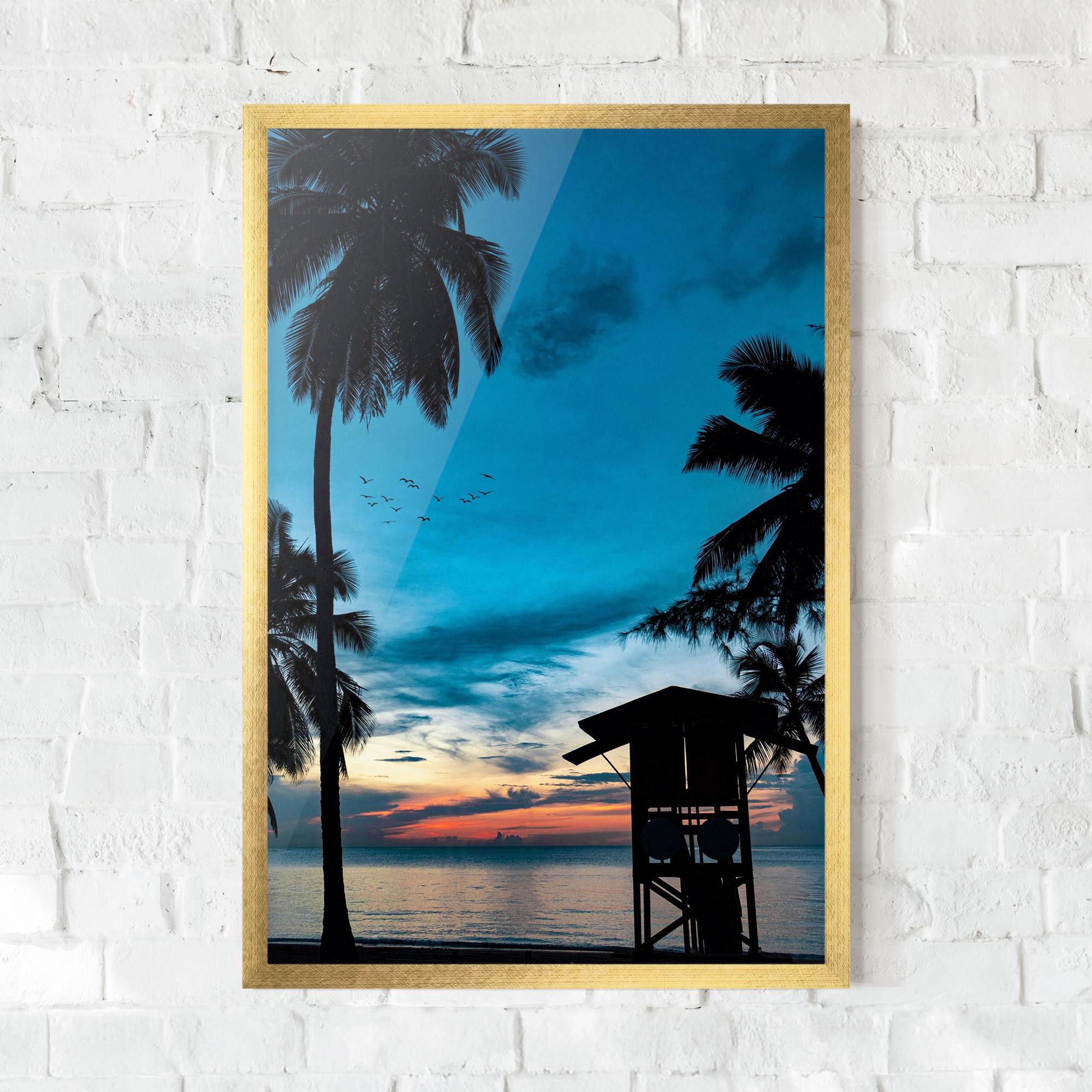 Keretezett Poszter Palm Shilouette mockup 0