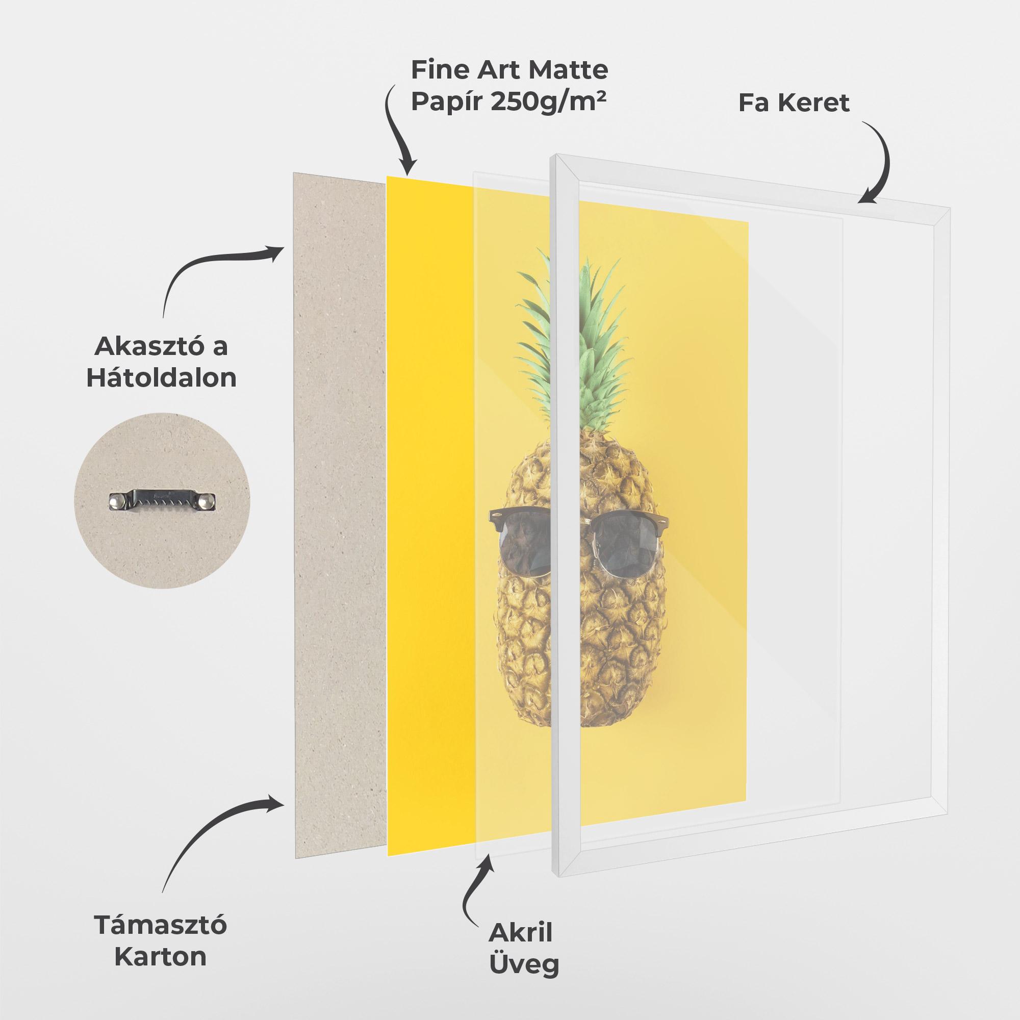 Keretezett Poszter Fresh Pineapple mockup 1