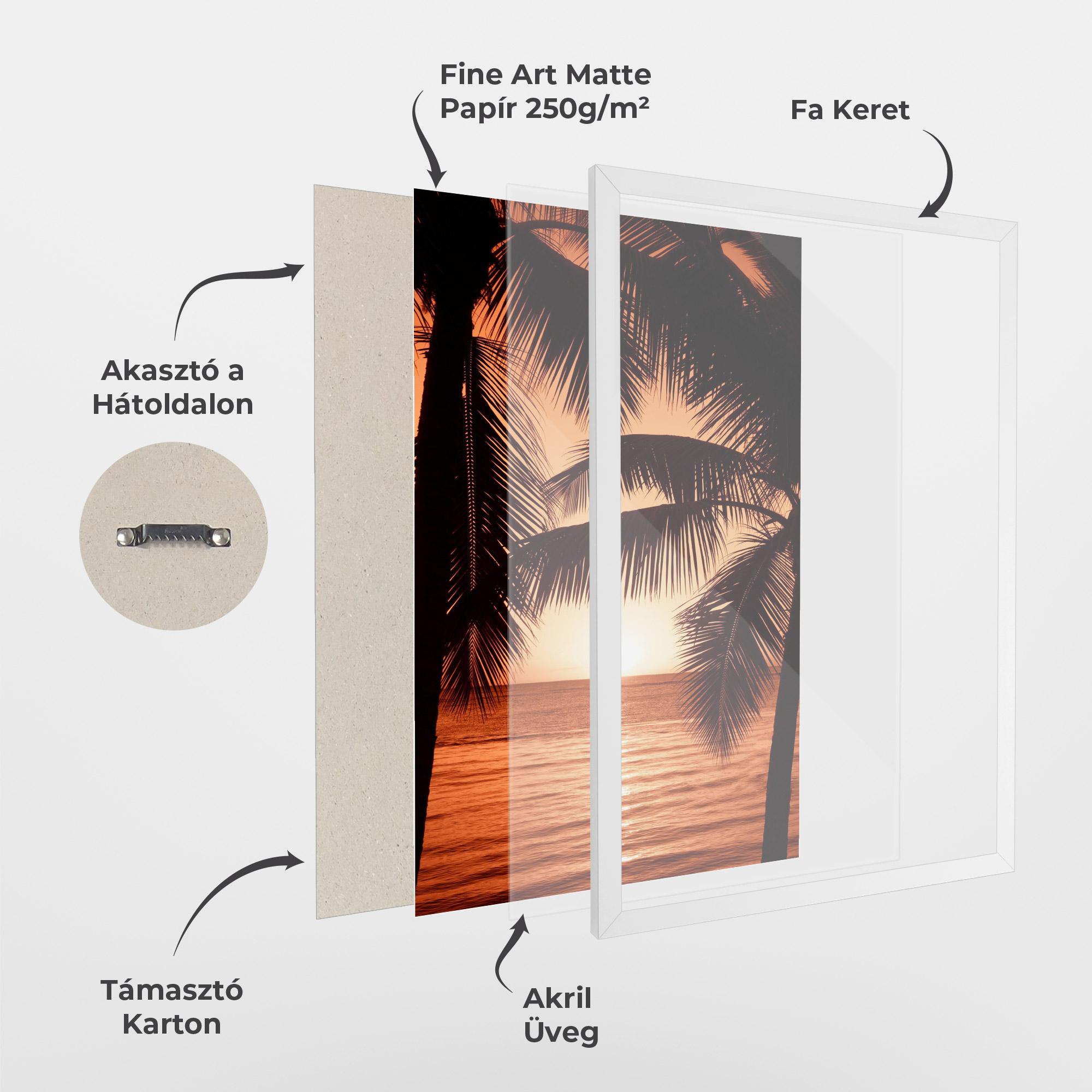 Keretezett Poszter Orange Sea mockup 1