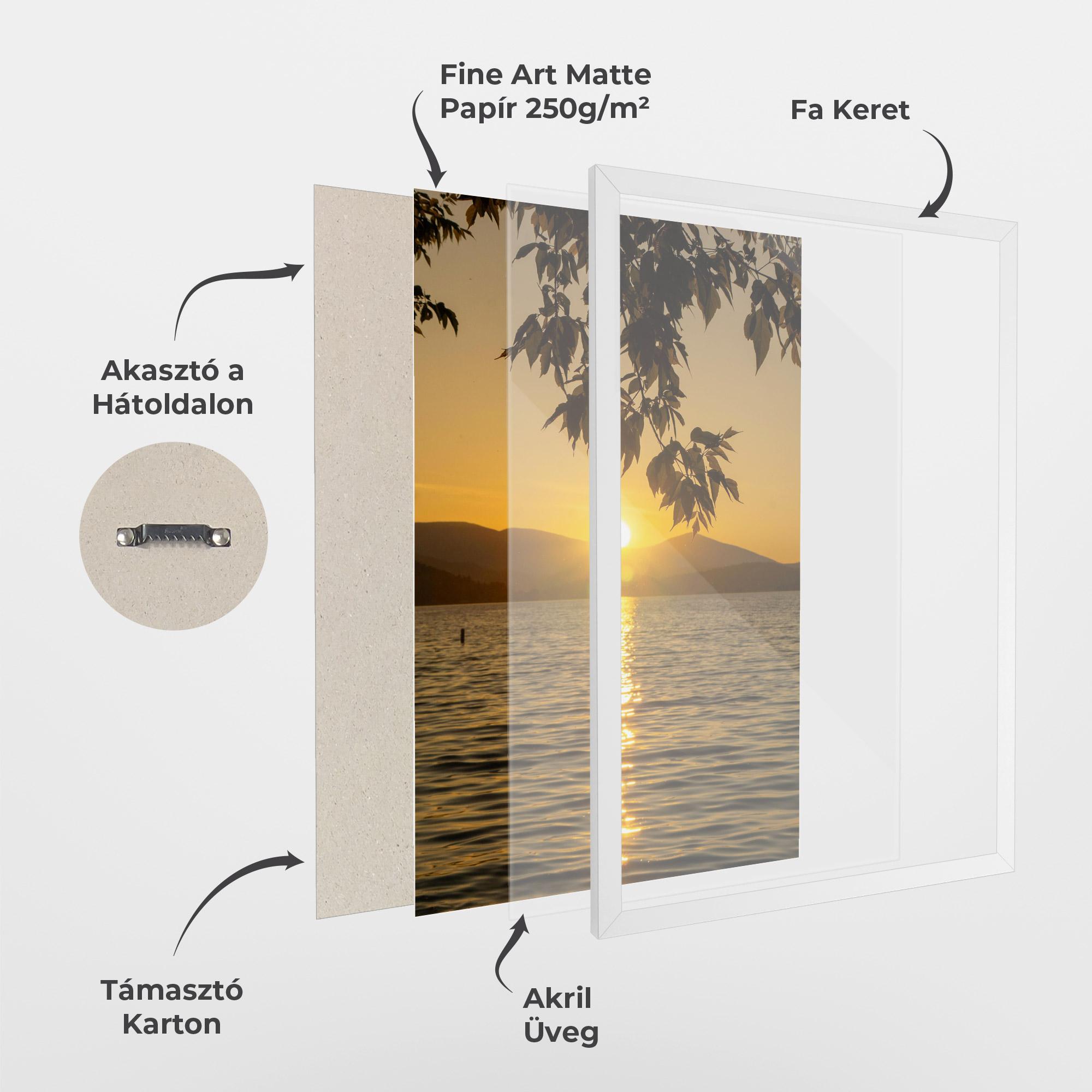 Keretezett Poszter Yellow Sunrise mockup 1