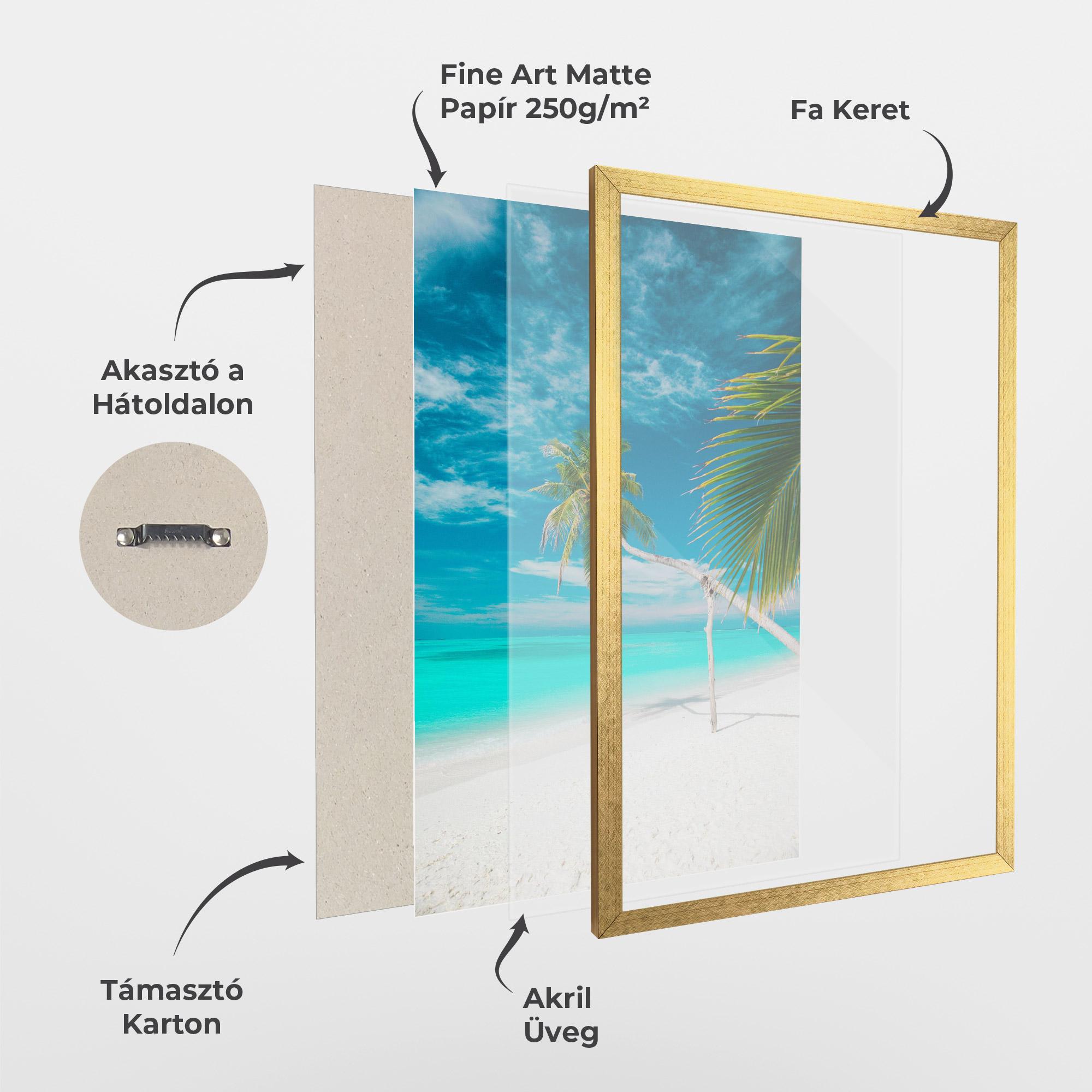 Keretezett Poszter Day Palm mockup 1