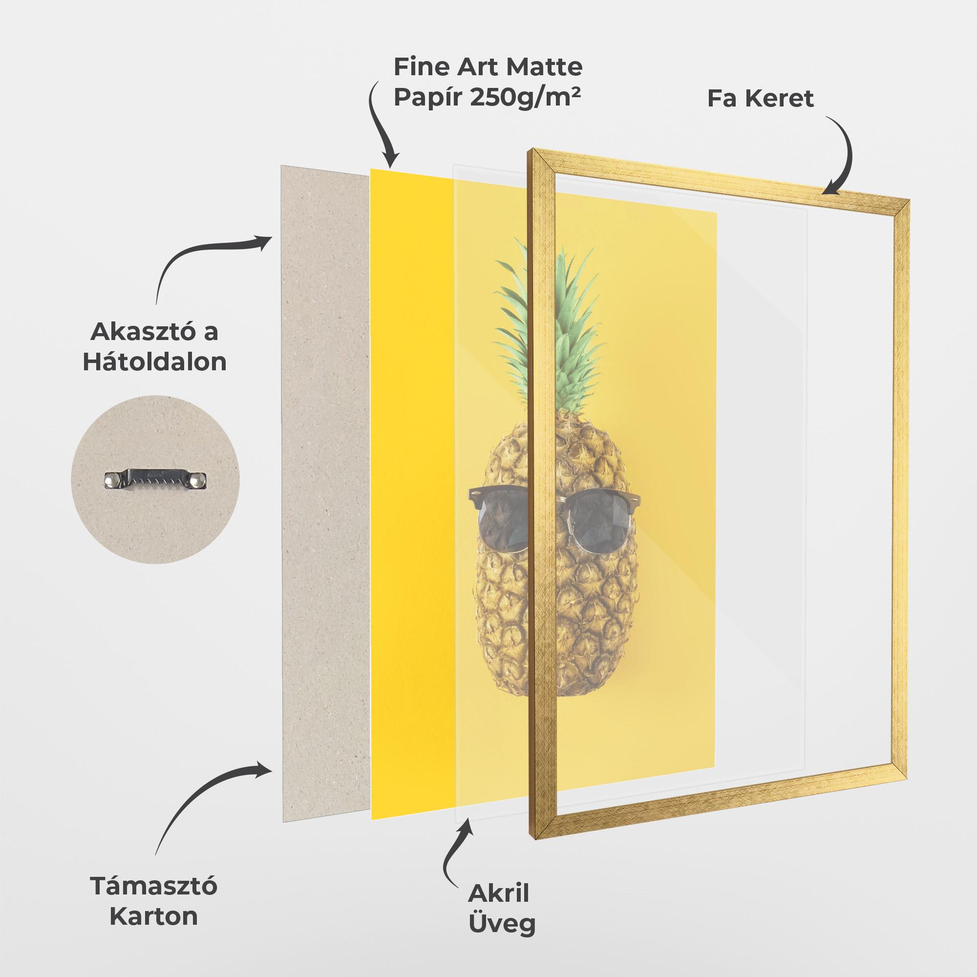 Keretezett Poszter Fresh Pineapple mockup 1
