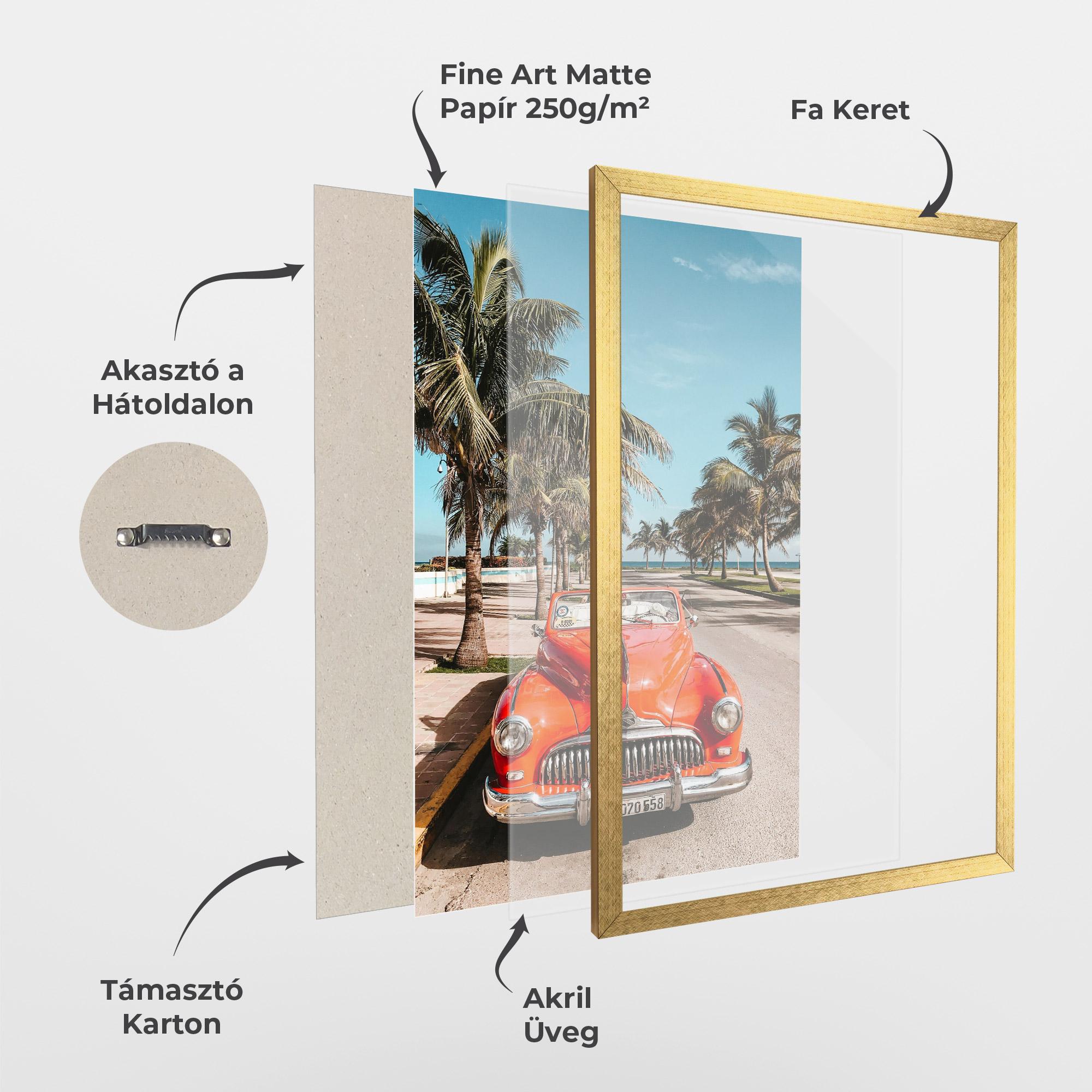 Keretezett Poszter Red Summer Car mockup 1