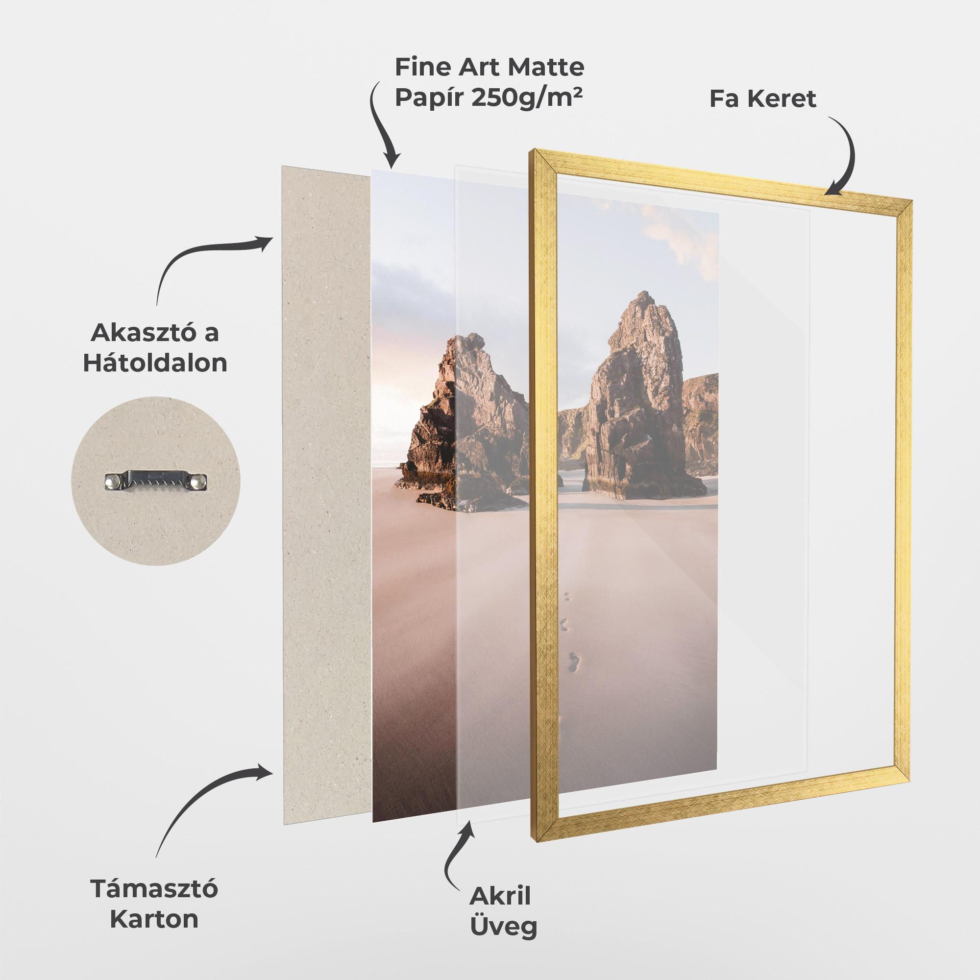 Keretezett Poszter Sand Mark mockup 1