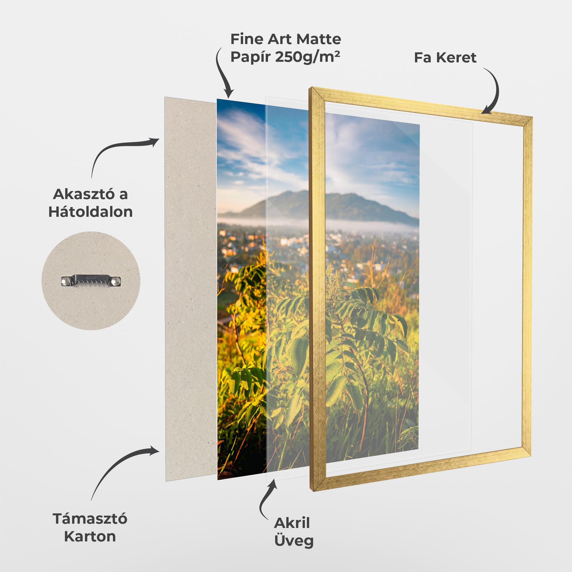 Keretezett Poszter Summer Leaves mockup 1