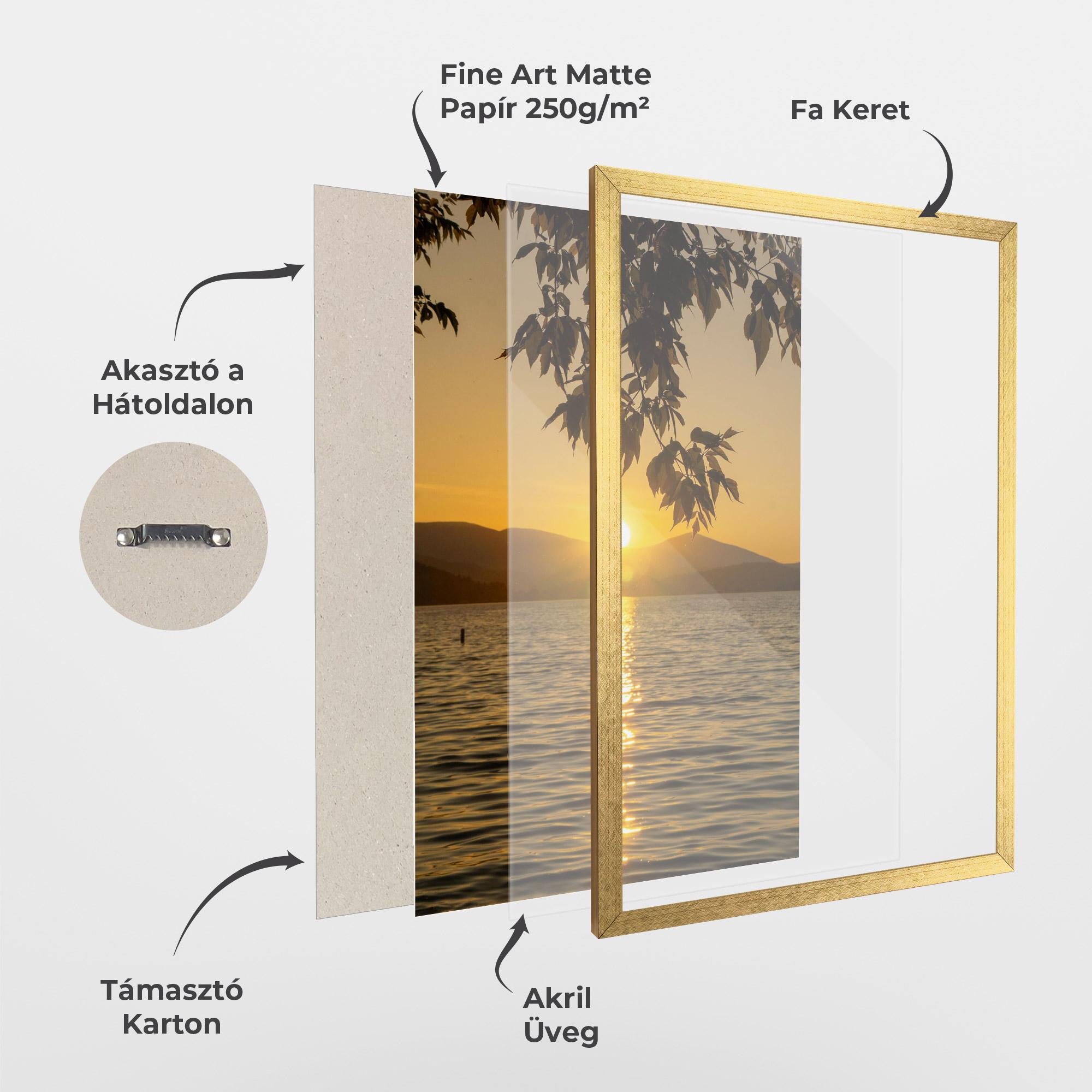 Keretezett Poszter Yellow Sunrise mockup 1