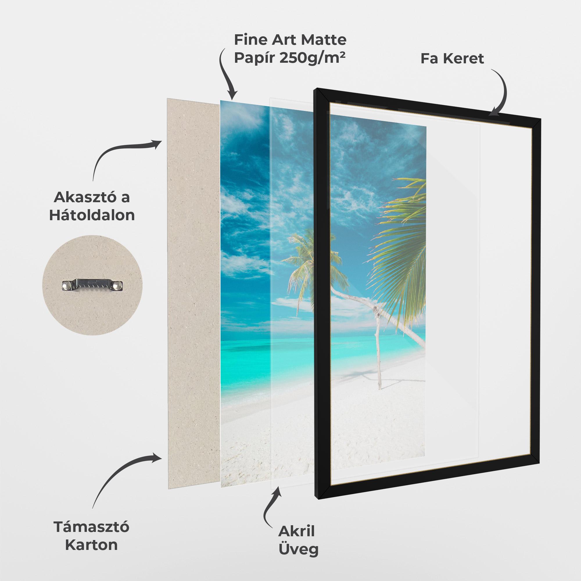 Keretezett Poszter Day Palm mockup 1