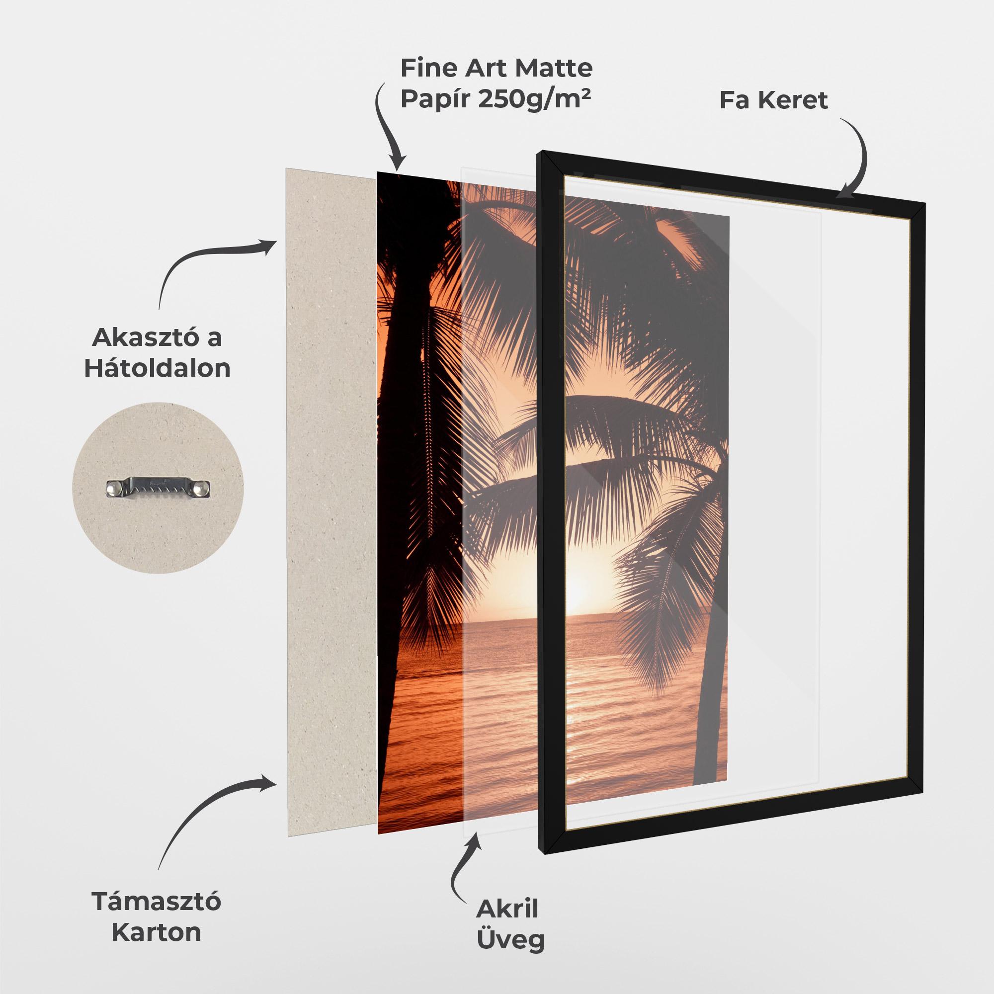 Keretezett Poszter Orange Sea mockup 1