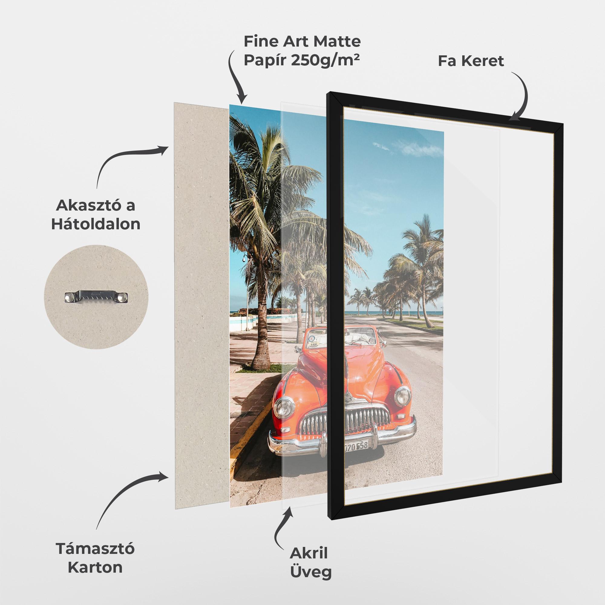 Keretezett Poszter Red Summer Car mockup 1