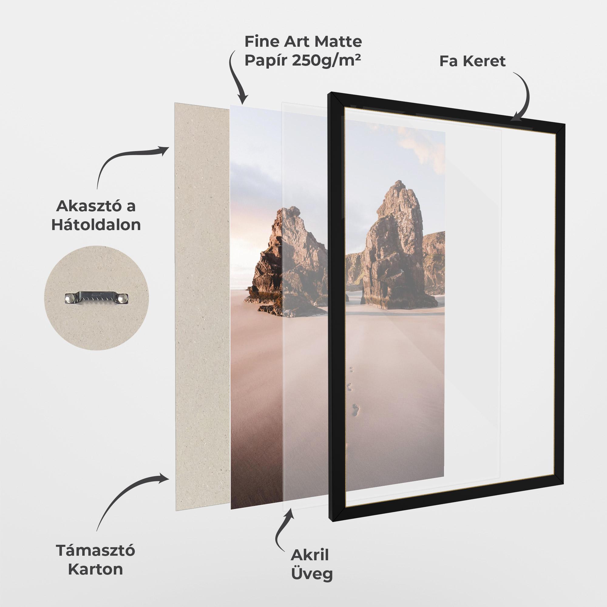 Keretezett Poszter Sand Mark mockup 1