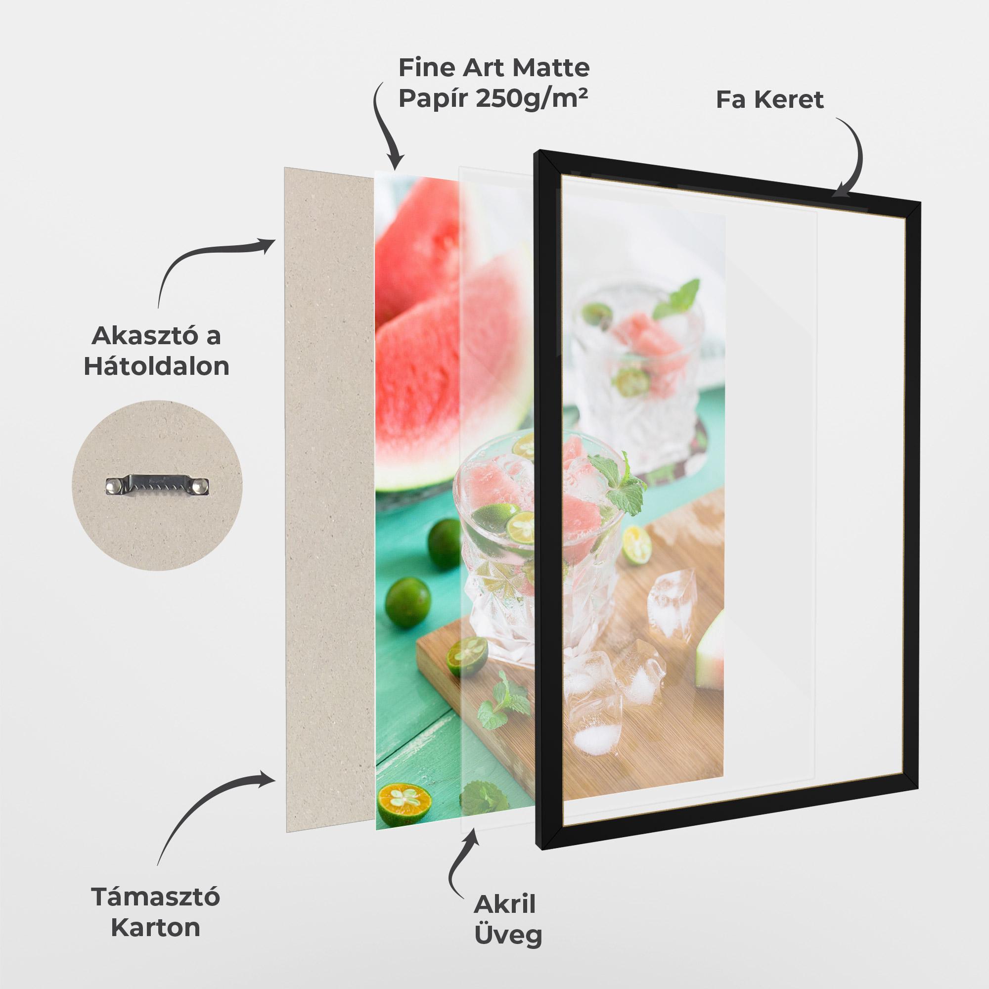 Keretezett Poszter Summer Drink mockup 1