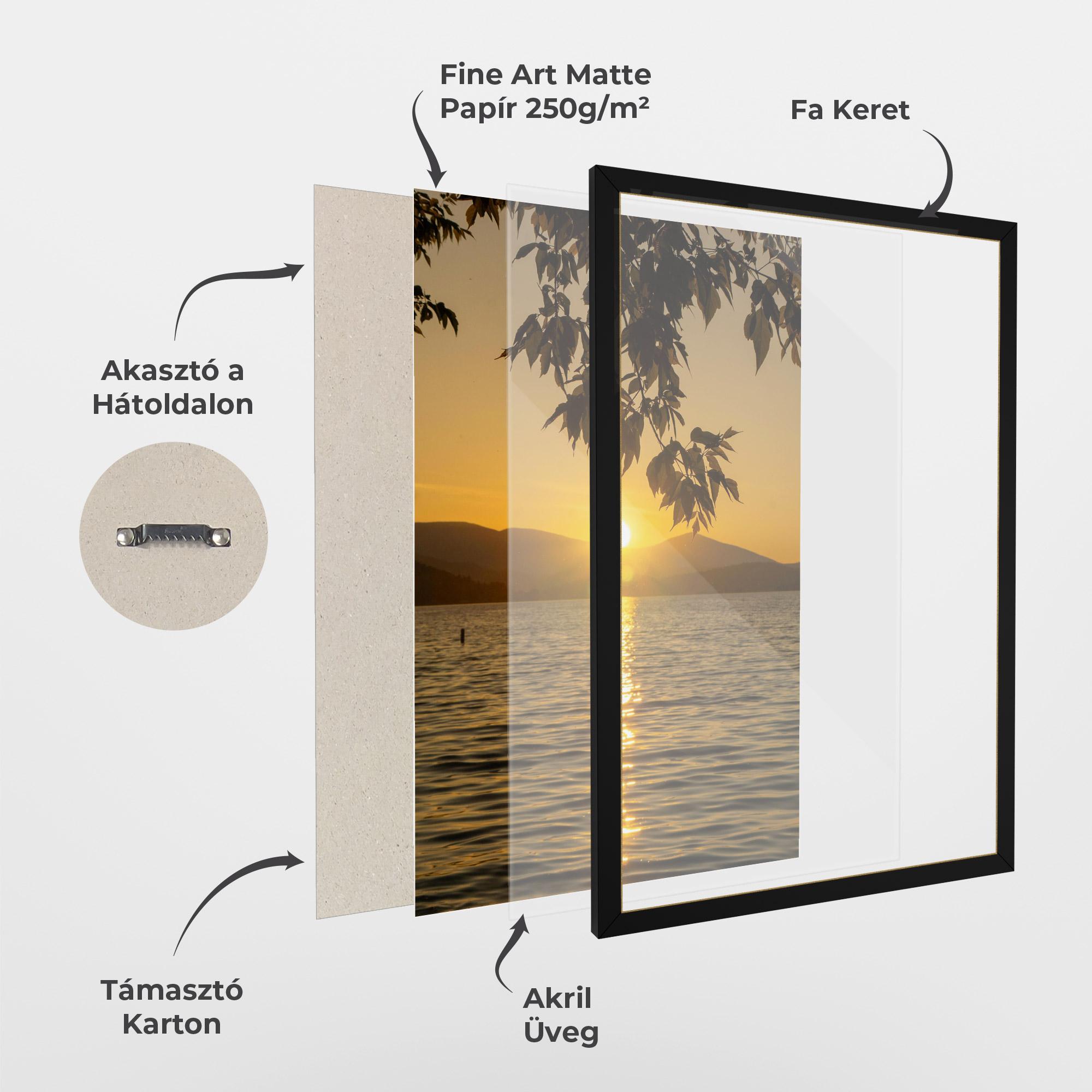 Keretezett Poszter Yellow Sunrise mockup 1