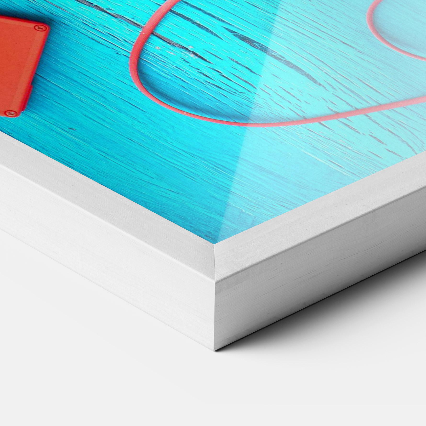 Keretezett Poszter Pineapple On Blue mockup 3