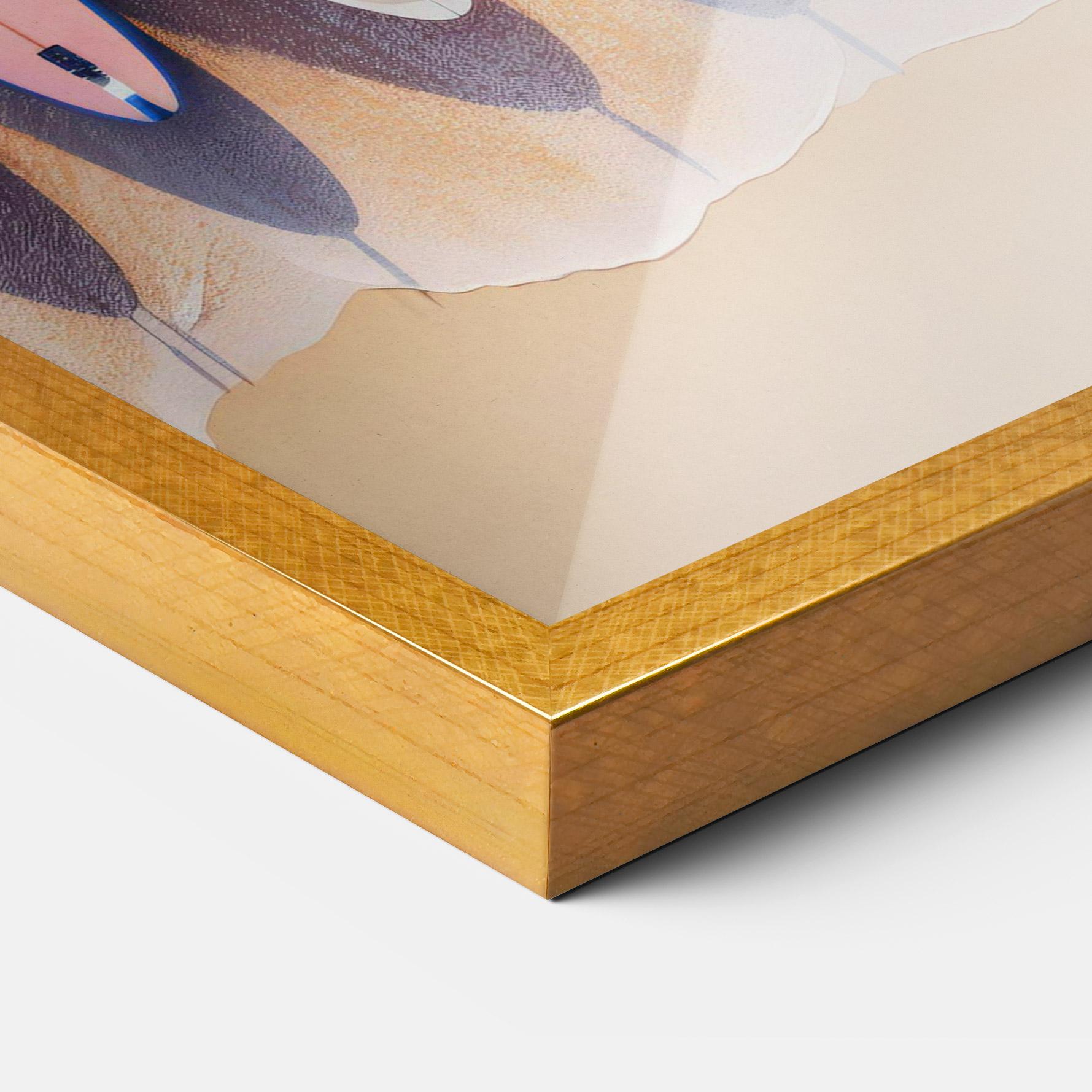 Keretezett Poszter Surfboards Beach mockup 3