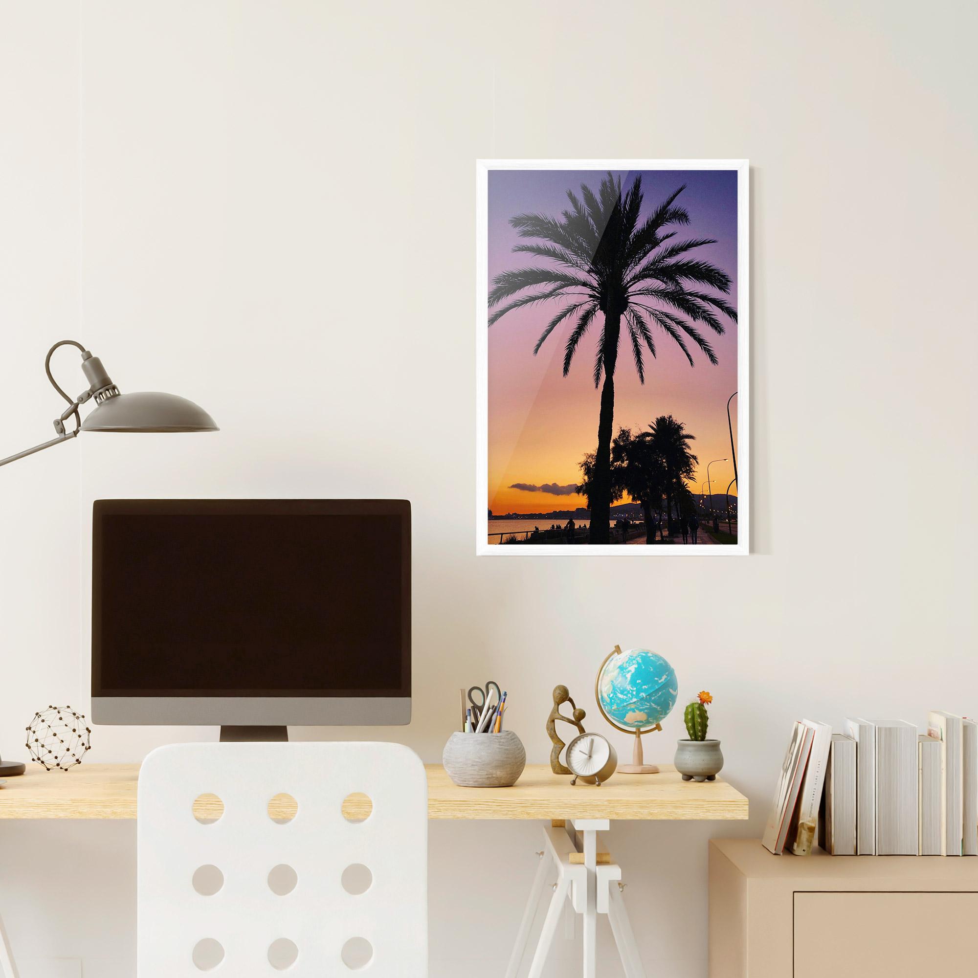 Keretezett Poszter Purple Palm mockup 6