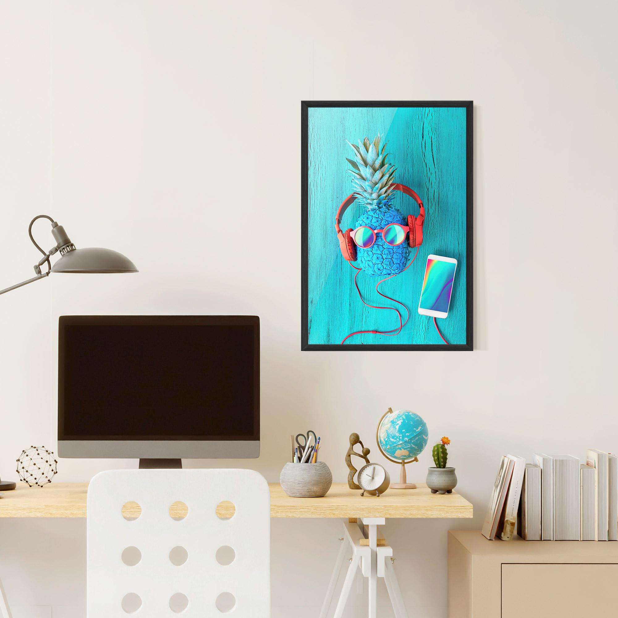 Keretezett Poszter Blue Pineapple mockup 6