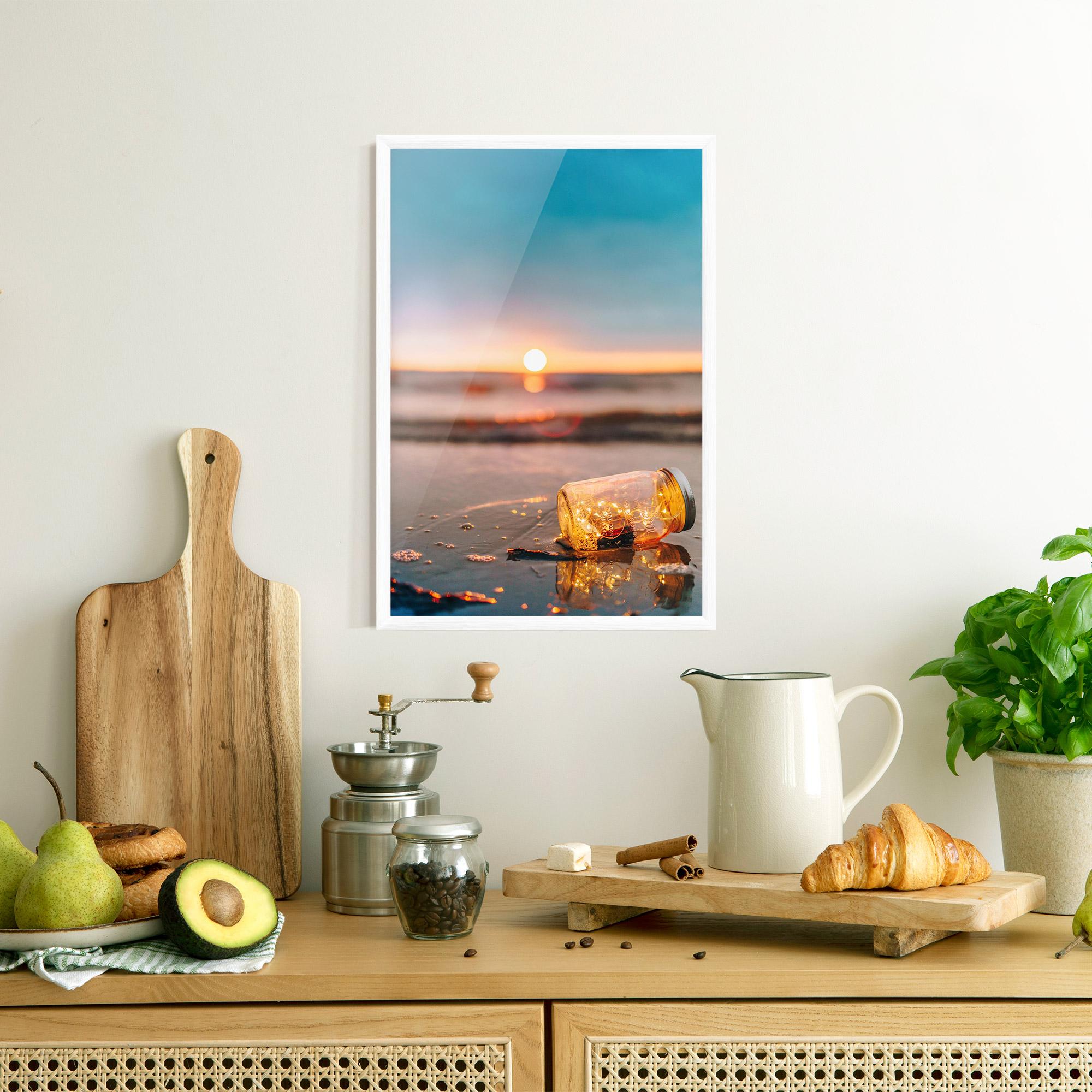 Keretezett Poszter Jar With Lights mockup 8